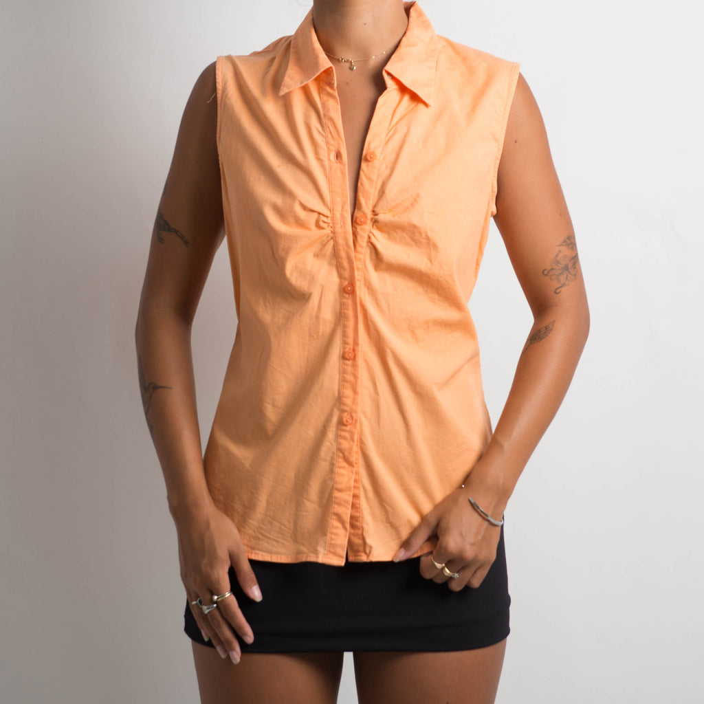 ORANGE SLEEVELESS TOP