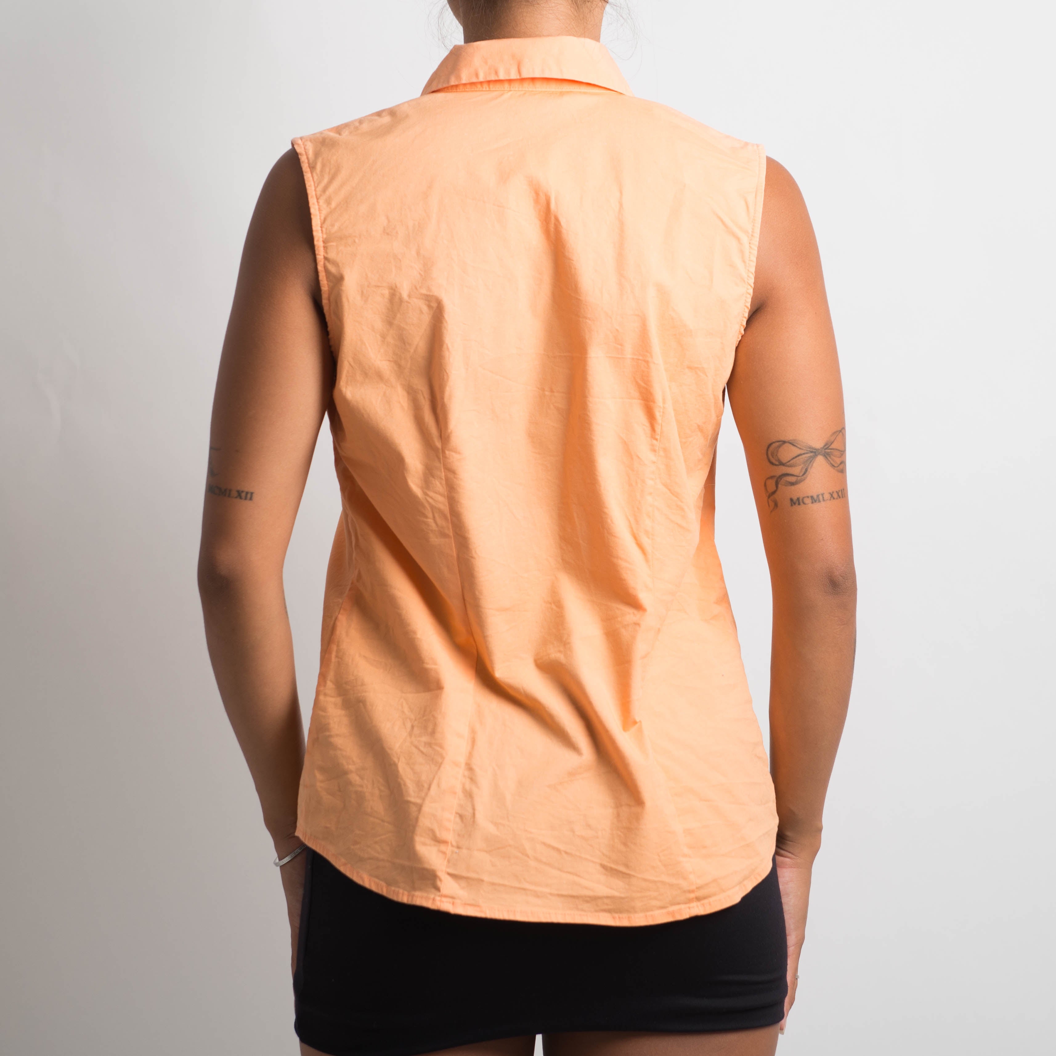 ORANGE SLEEVELESS TOP