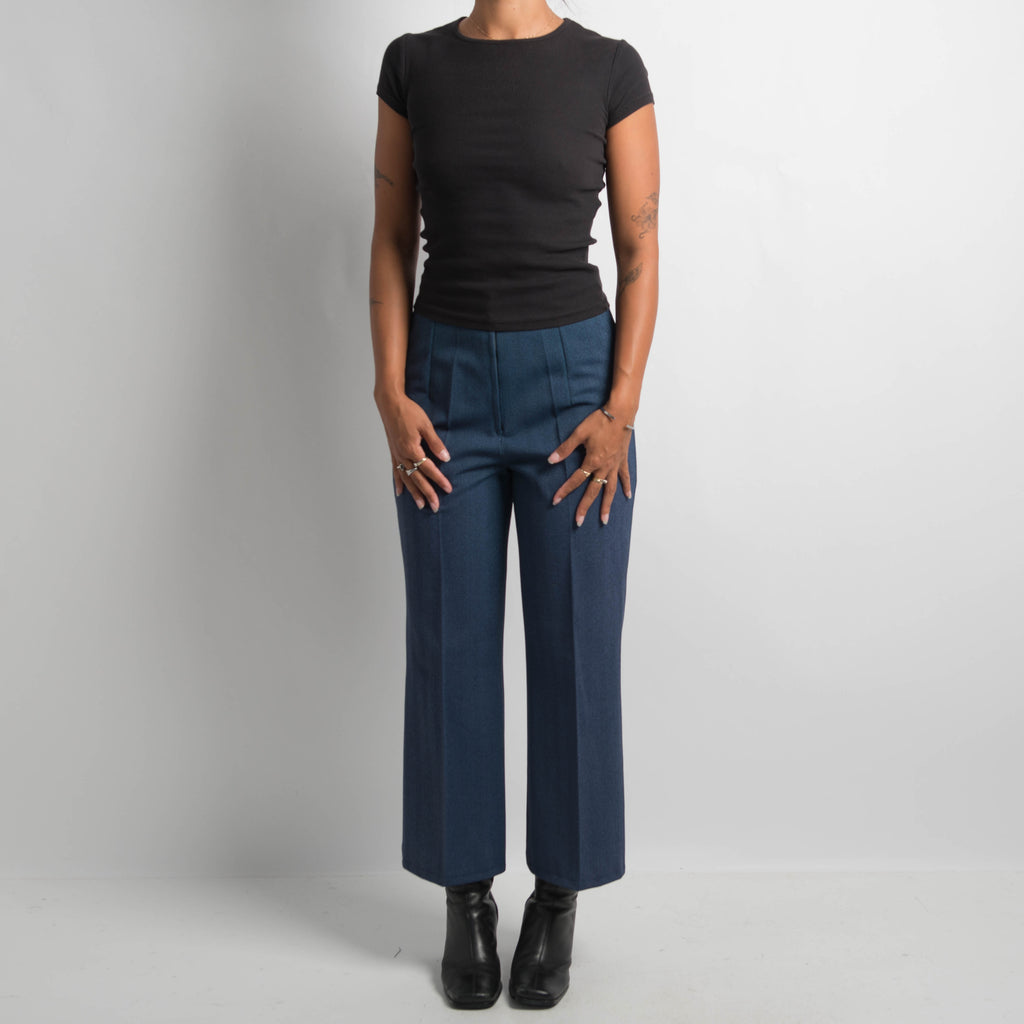 BLUE STRAIGHT LEG PANTS