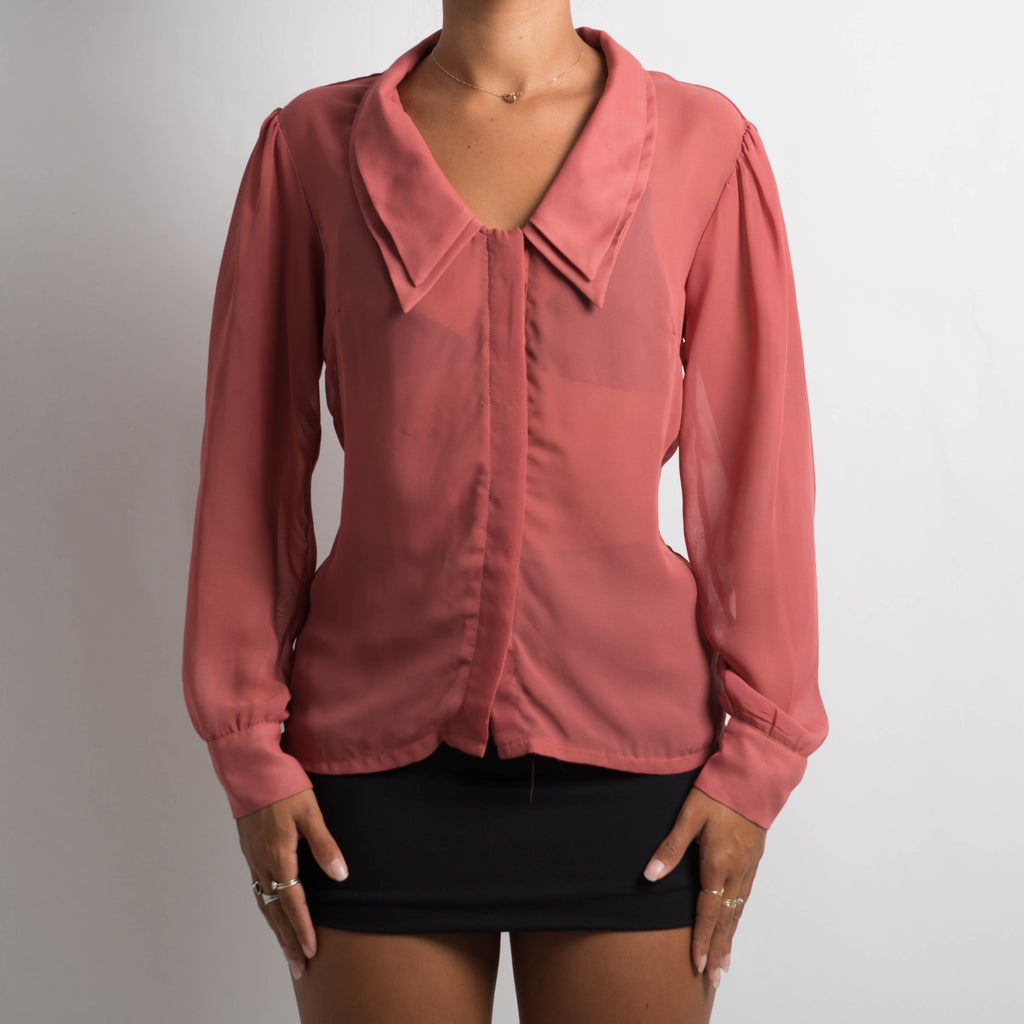 ROSE PINK SHEER BLOUSE