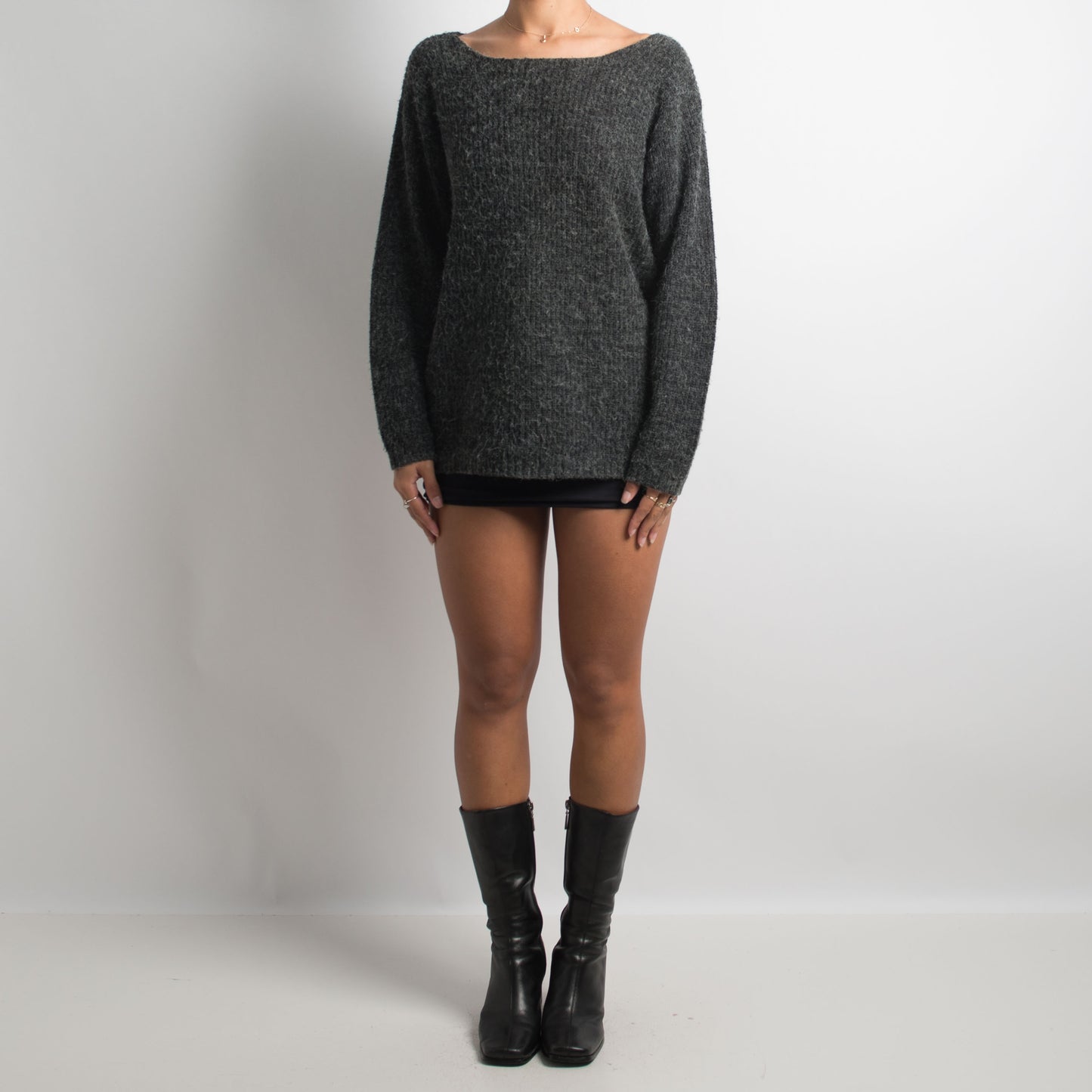 CHARCOAL MARLE KNIT