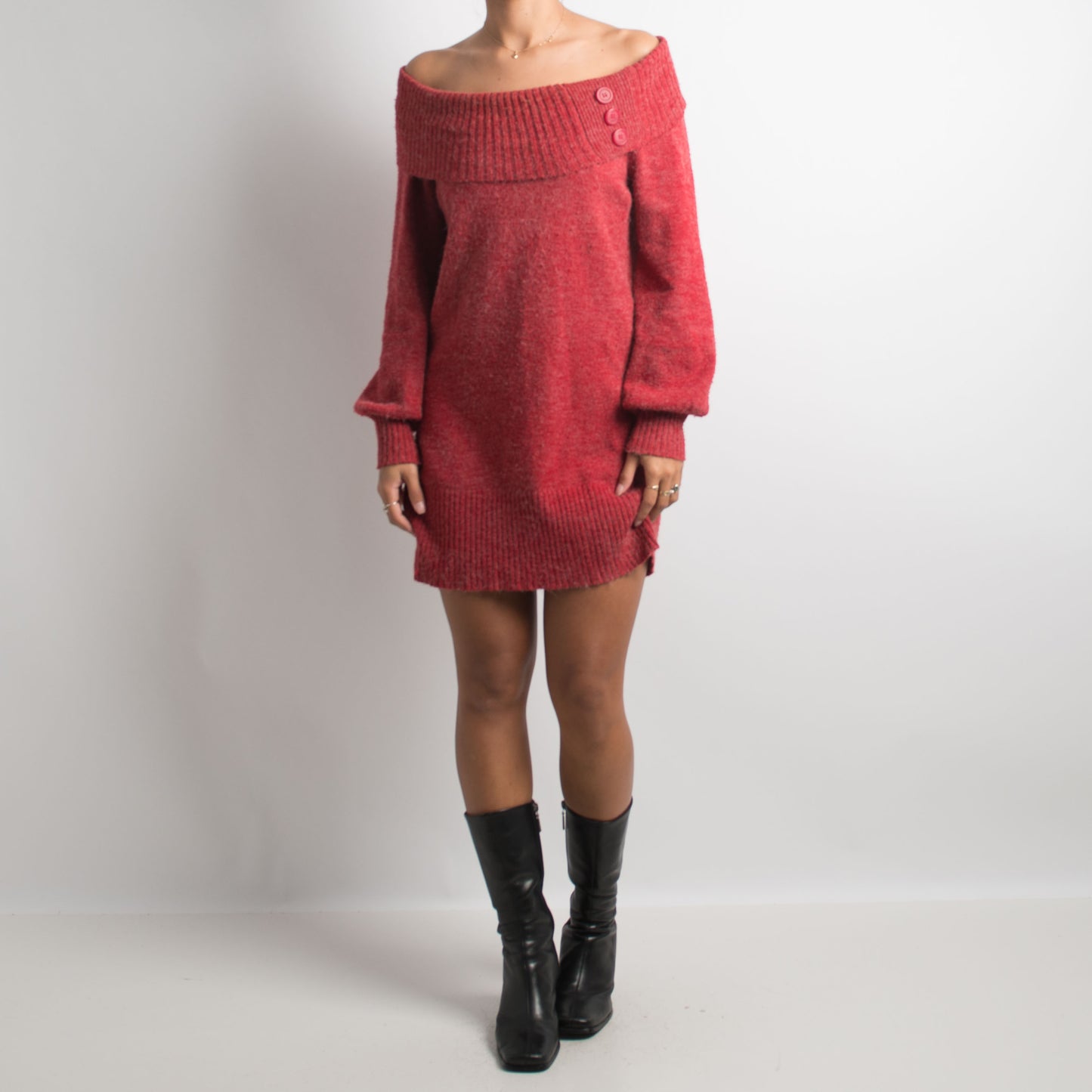 RASPBERRY KNIT DRESS