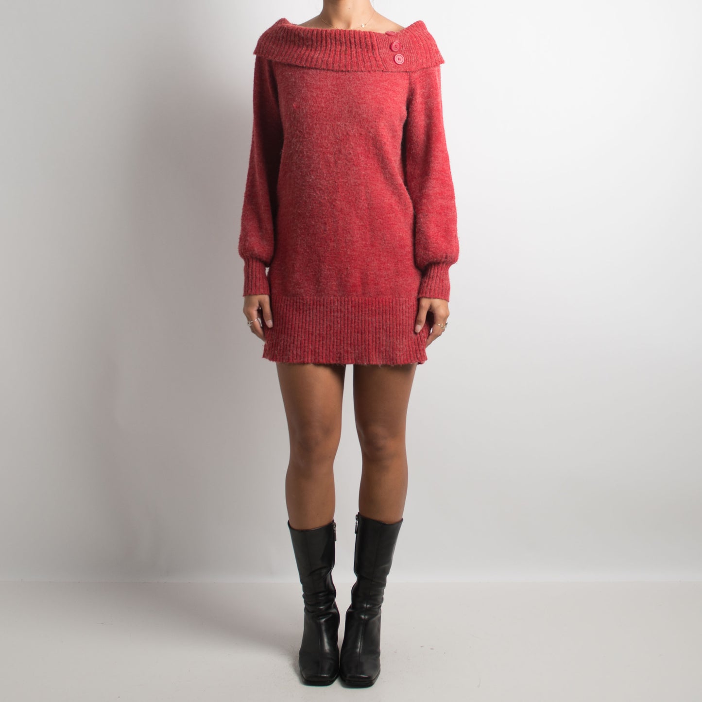 RASPBERRY KNIT DRESS