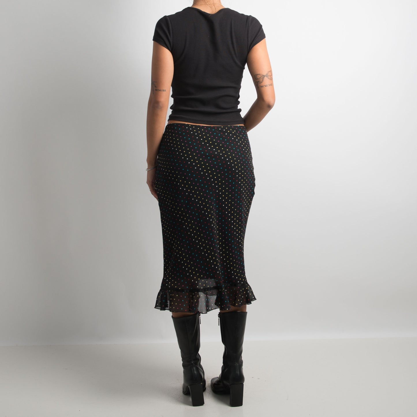 POLKA DOT MIDI SKIRT