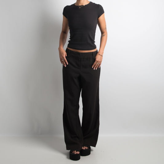 BLACK WIDE LEG PANTS