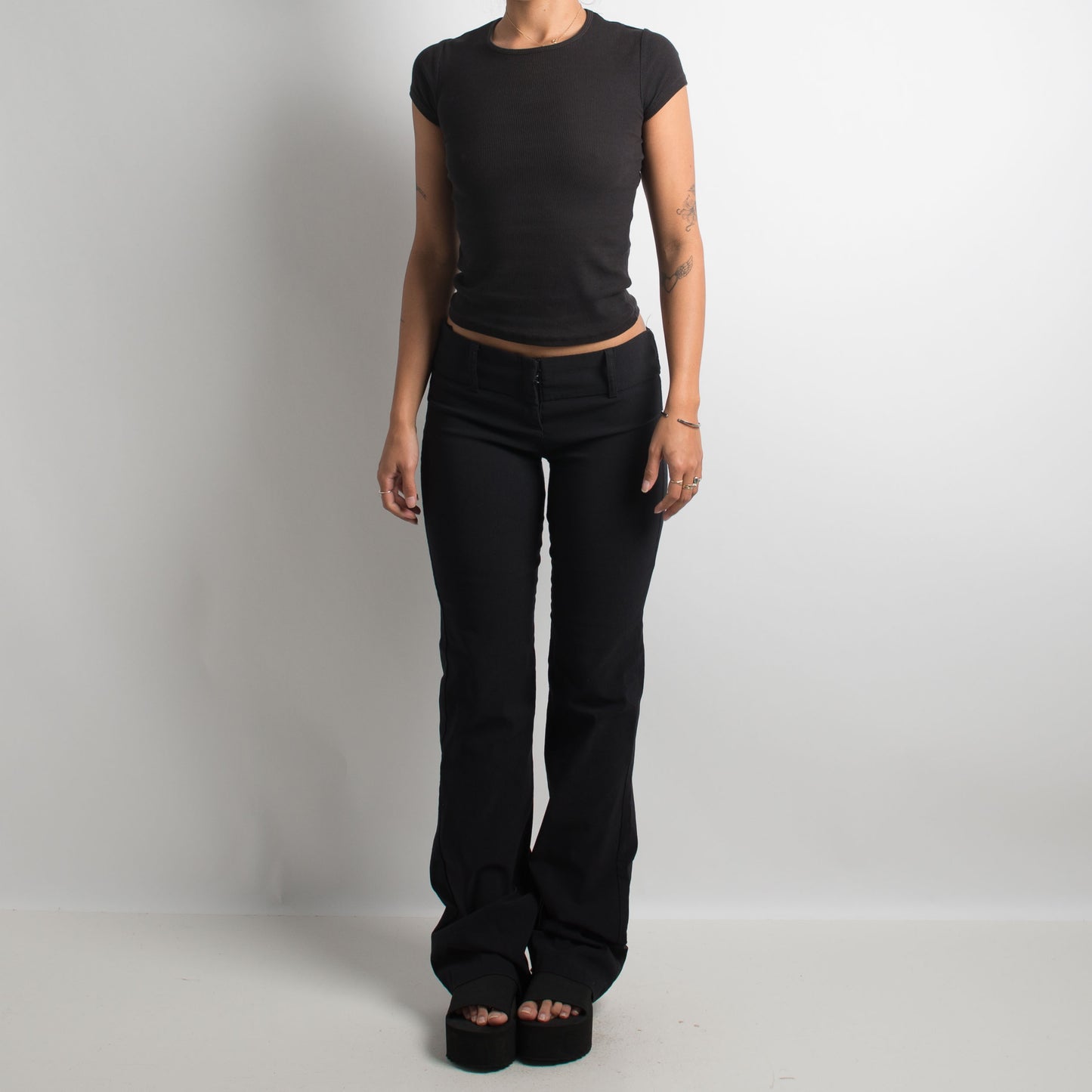 BLACK BOOTCUT PANTS