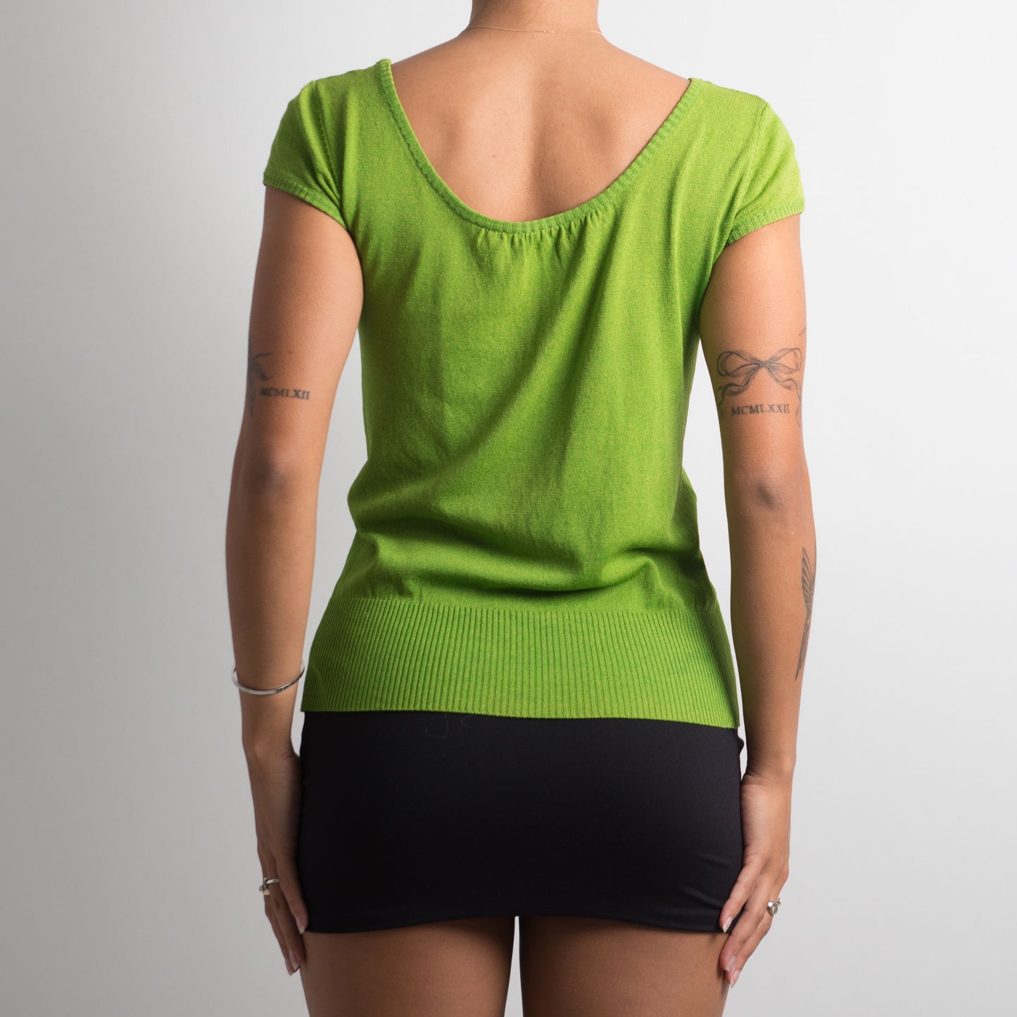 GREEN STRETCH TOP