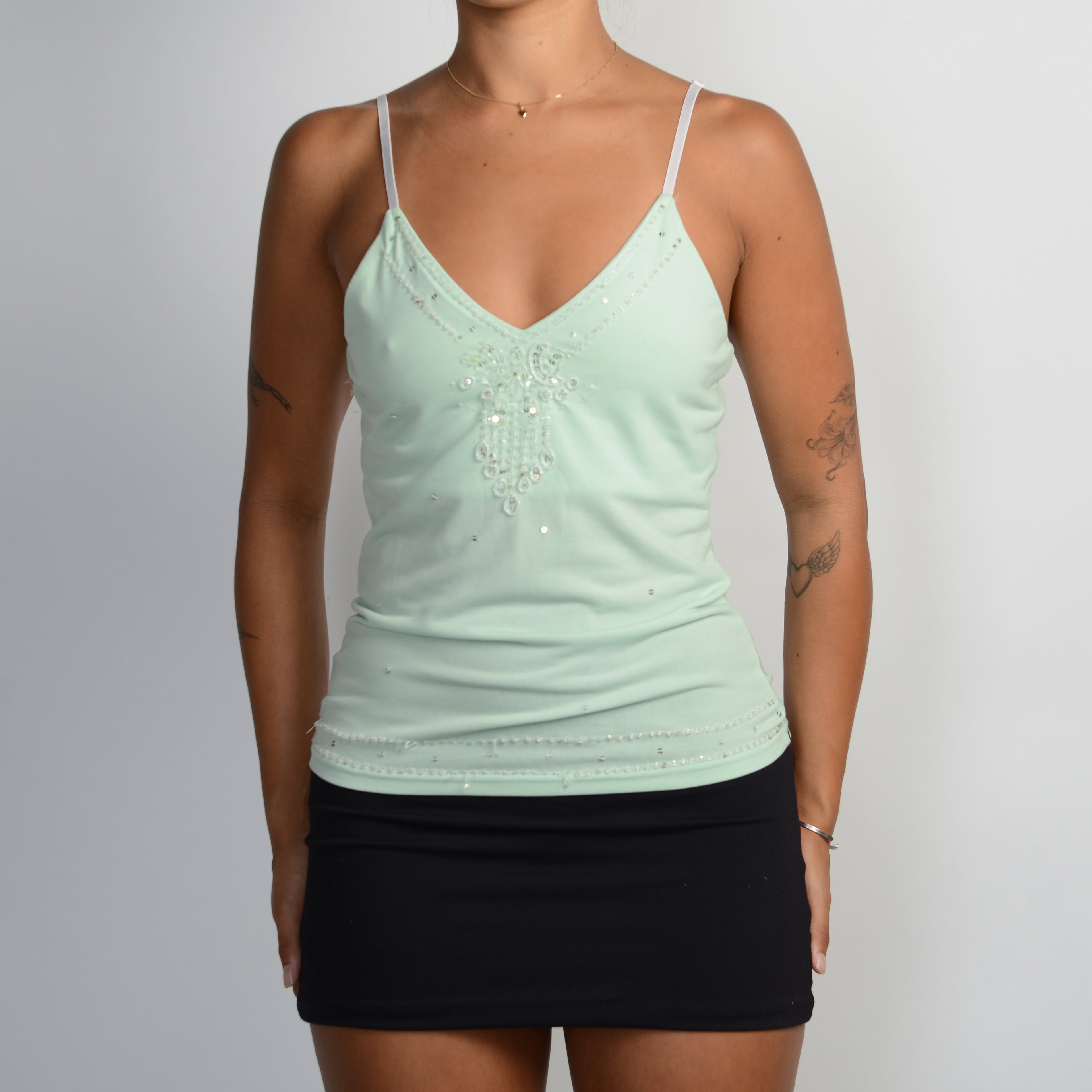 MINT BEADED CAMISOLE