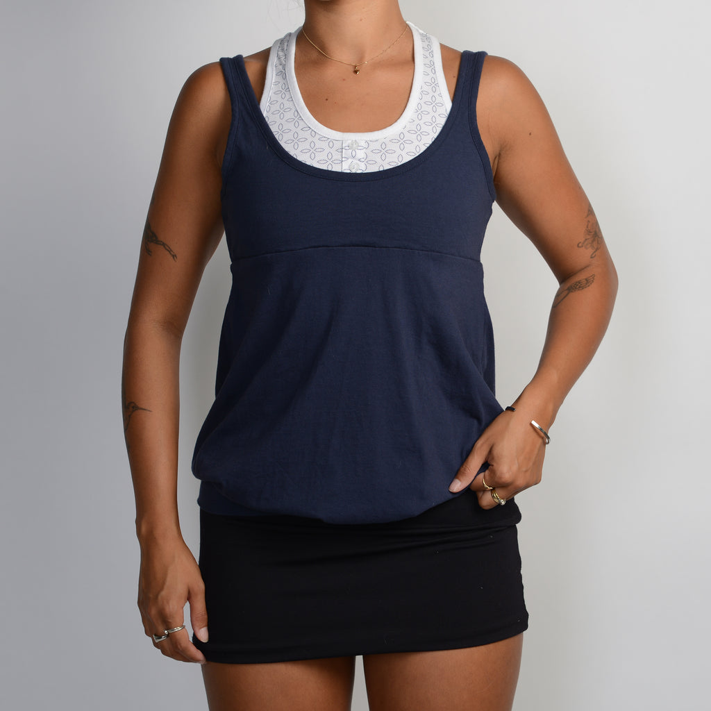 NAVY LAYERED TANK TOP
