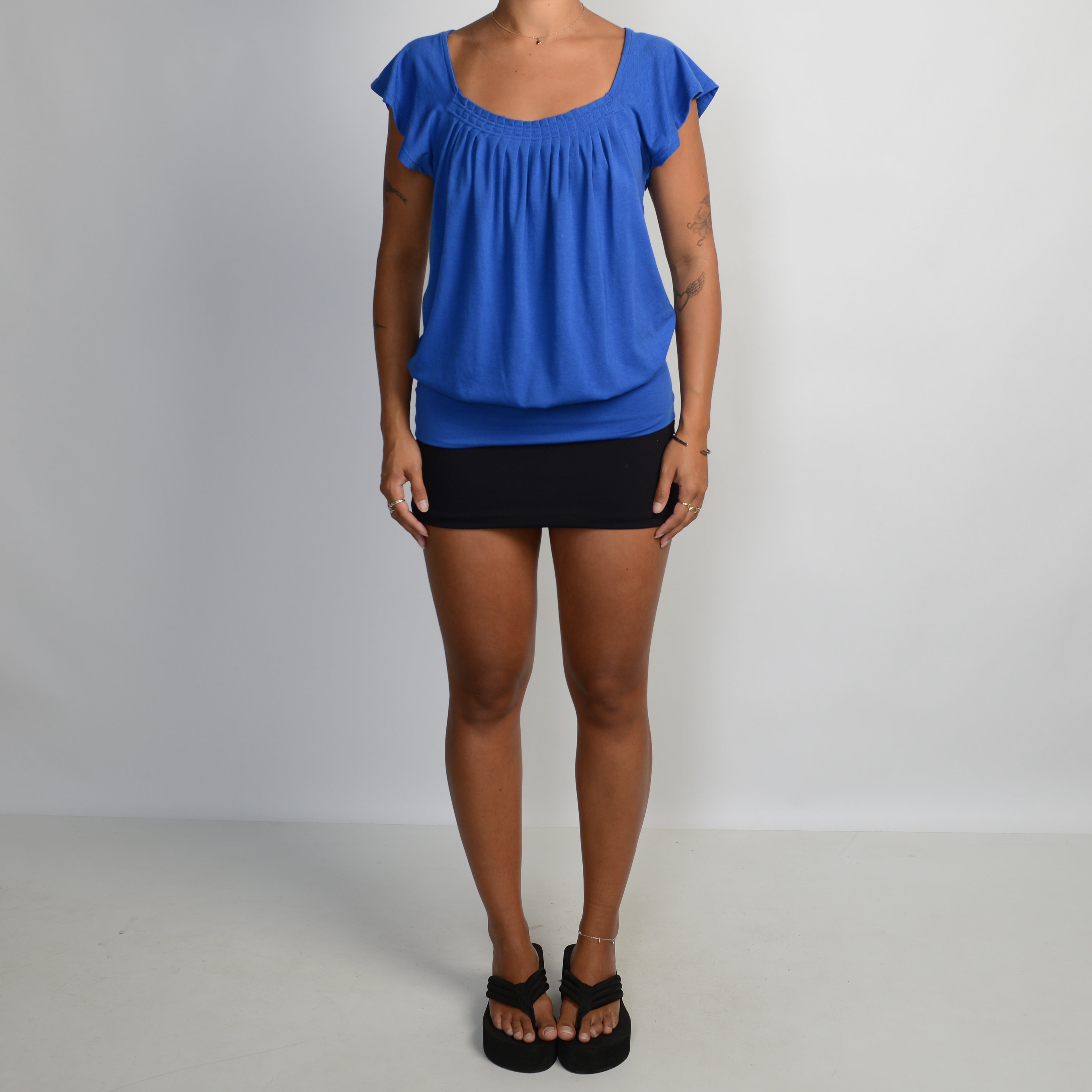 COBALT PLEAT TOP