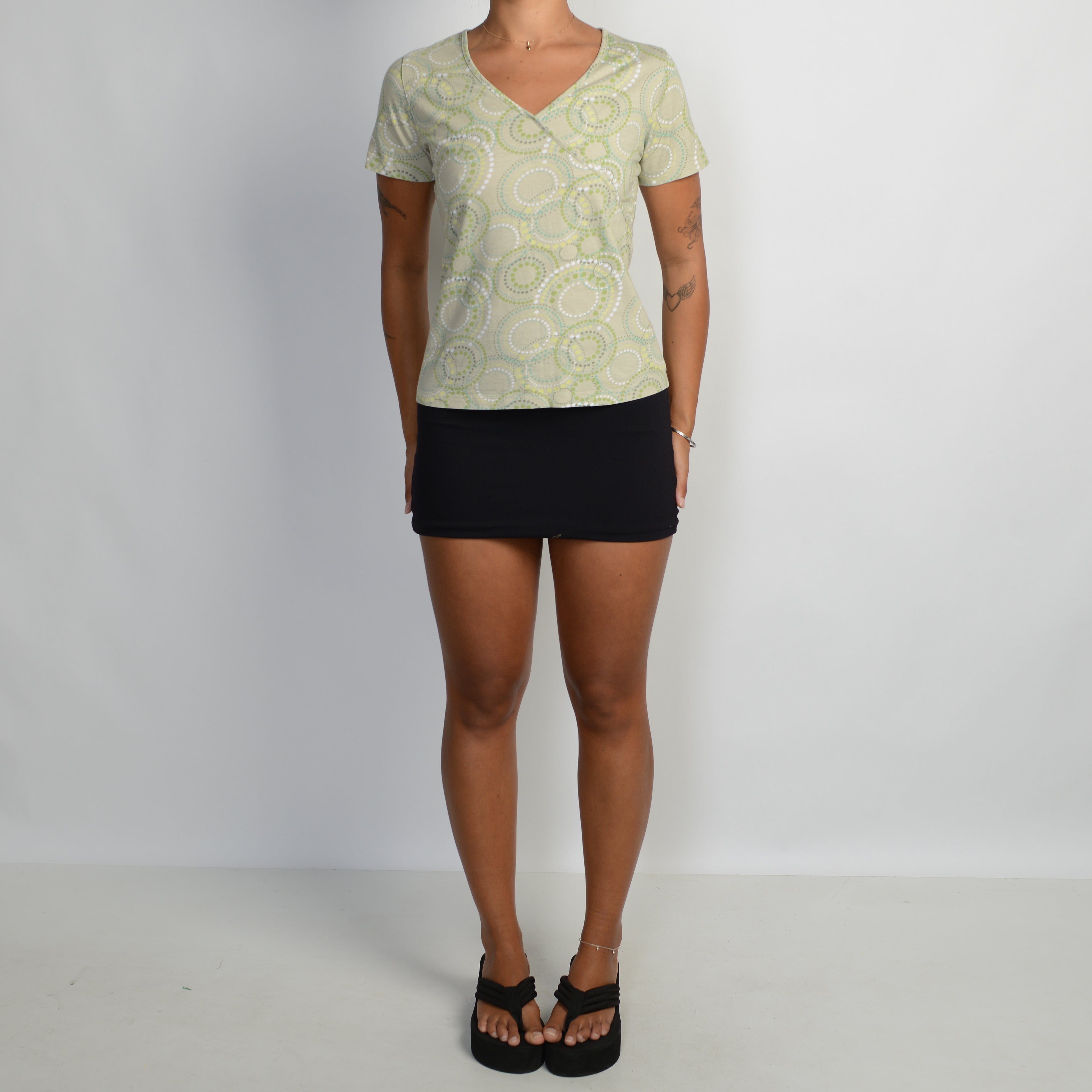 GREEN PATTERN TOP