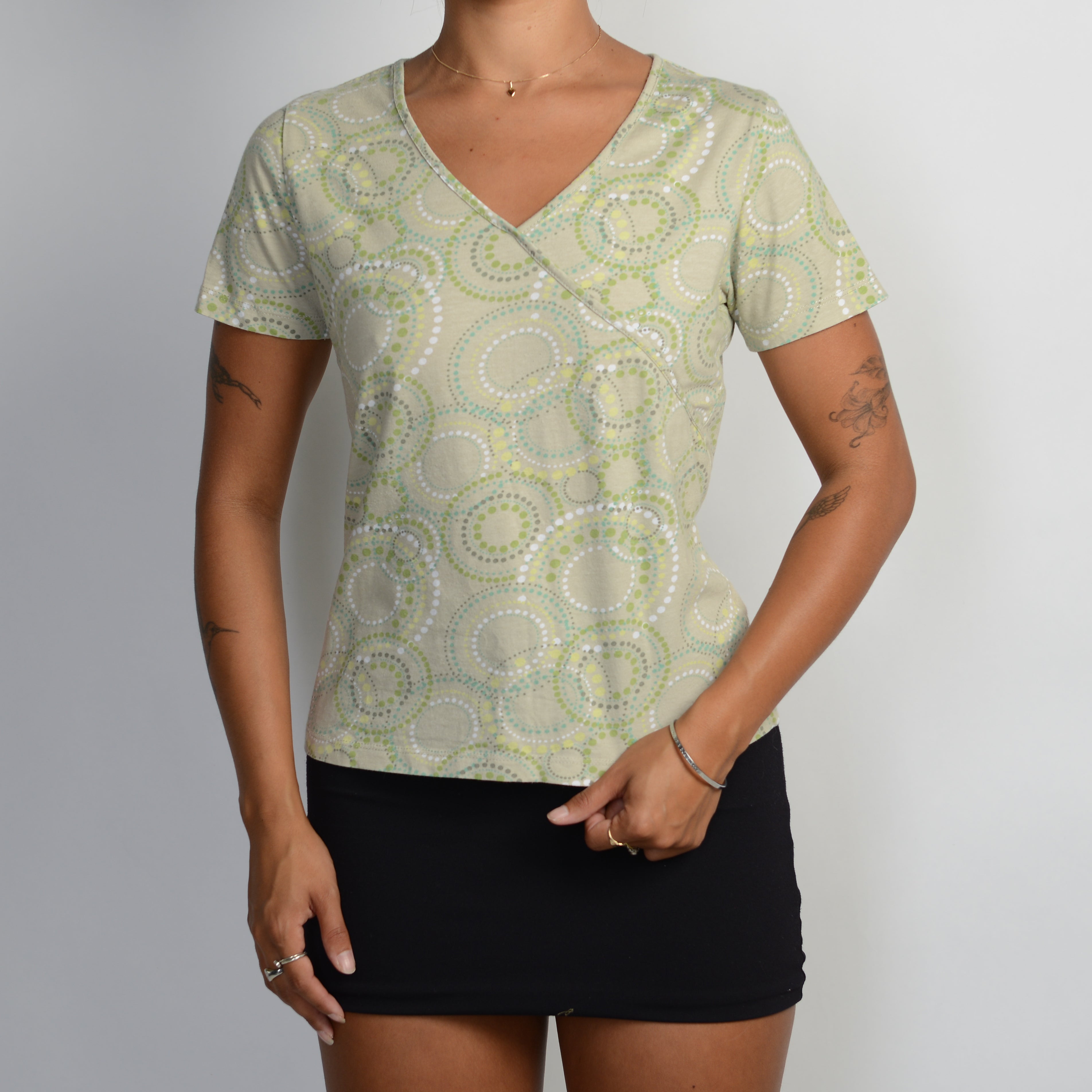 GREEN PATTERN TOP