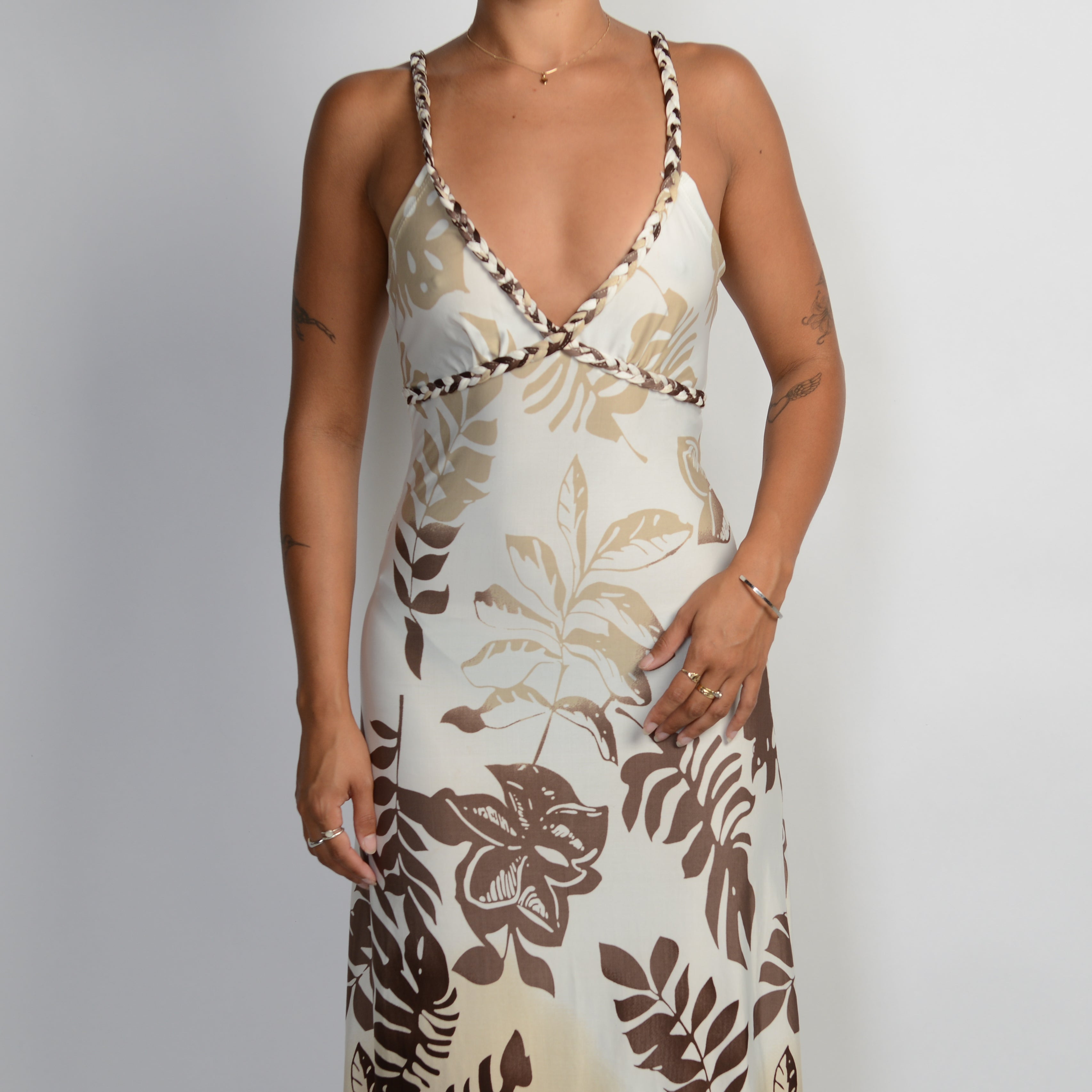 SLINKY PATTERN MIDI DRESS