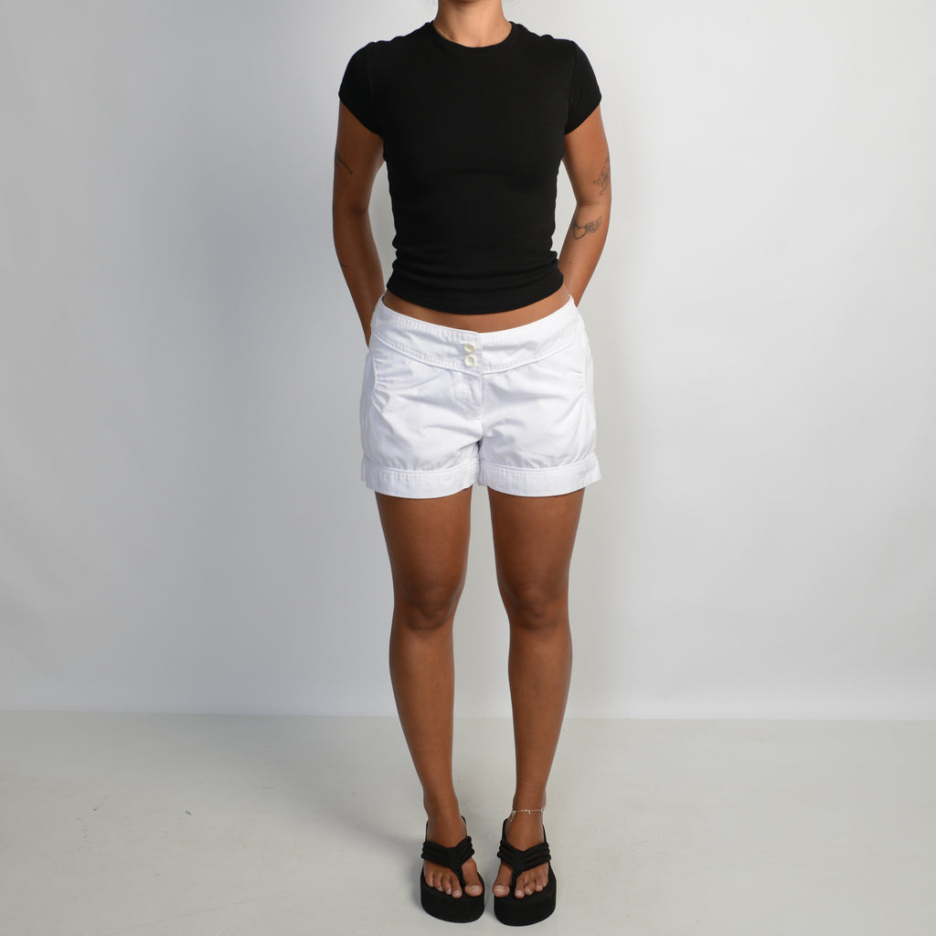 WHITE COTTON SHORTS