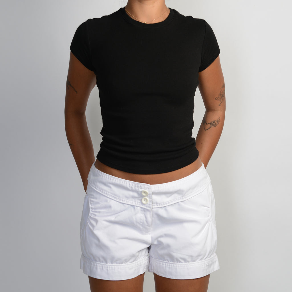 WHITE COTTON SHORTS
