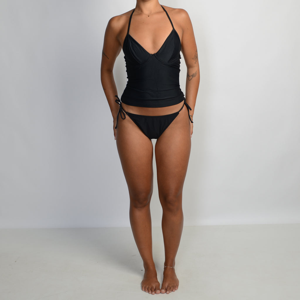 BLACK UNDERWIRE TANKINI TOP