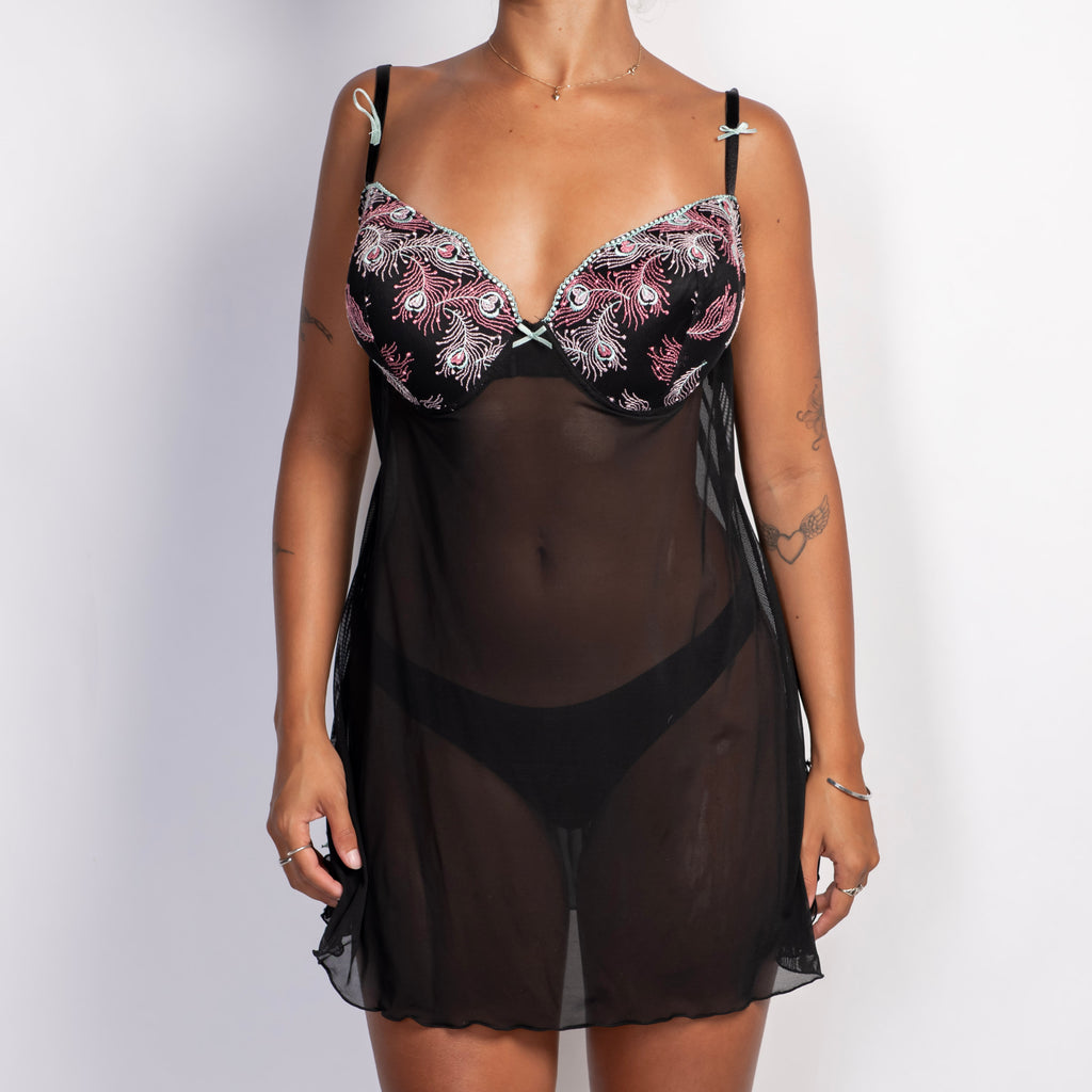 BLACK MESH BABYDOLL