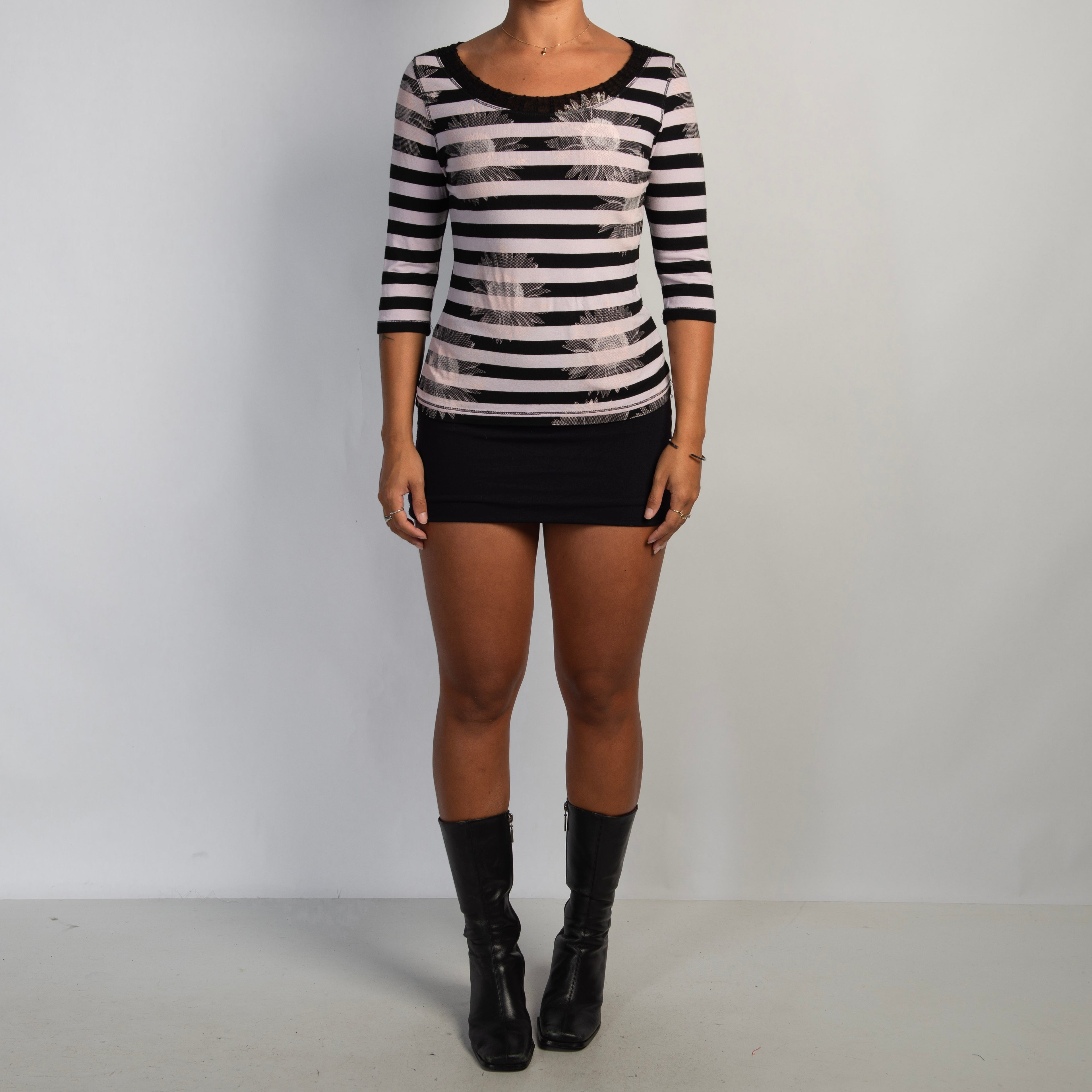 STRIPE 3/4 SLEEVE TOP