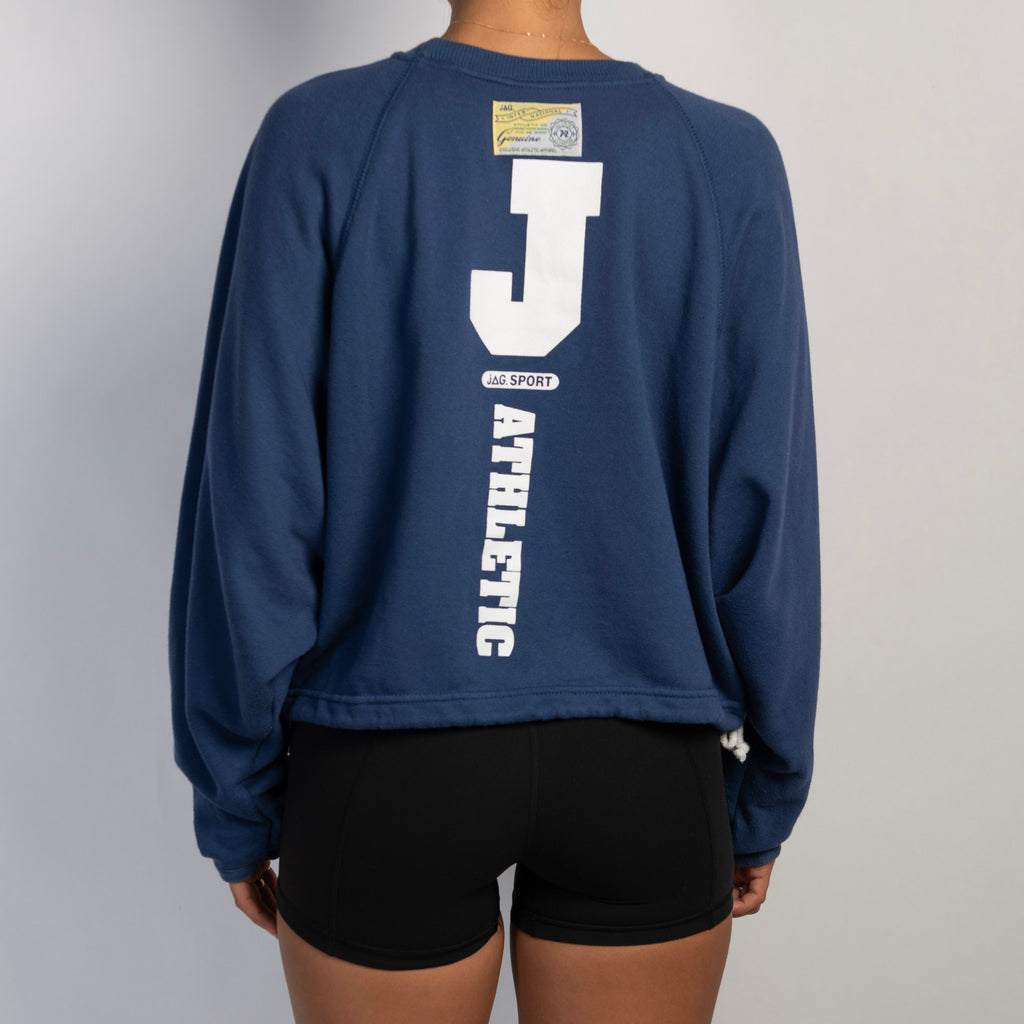 BLUE DRAWSTRING SWEATSHIRT