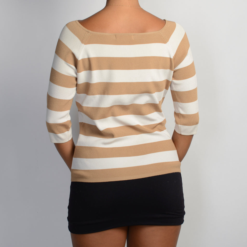 3/4 SLEEVE STRIPE TOP