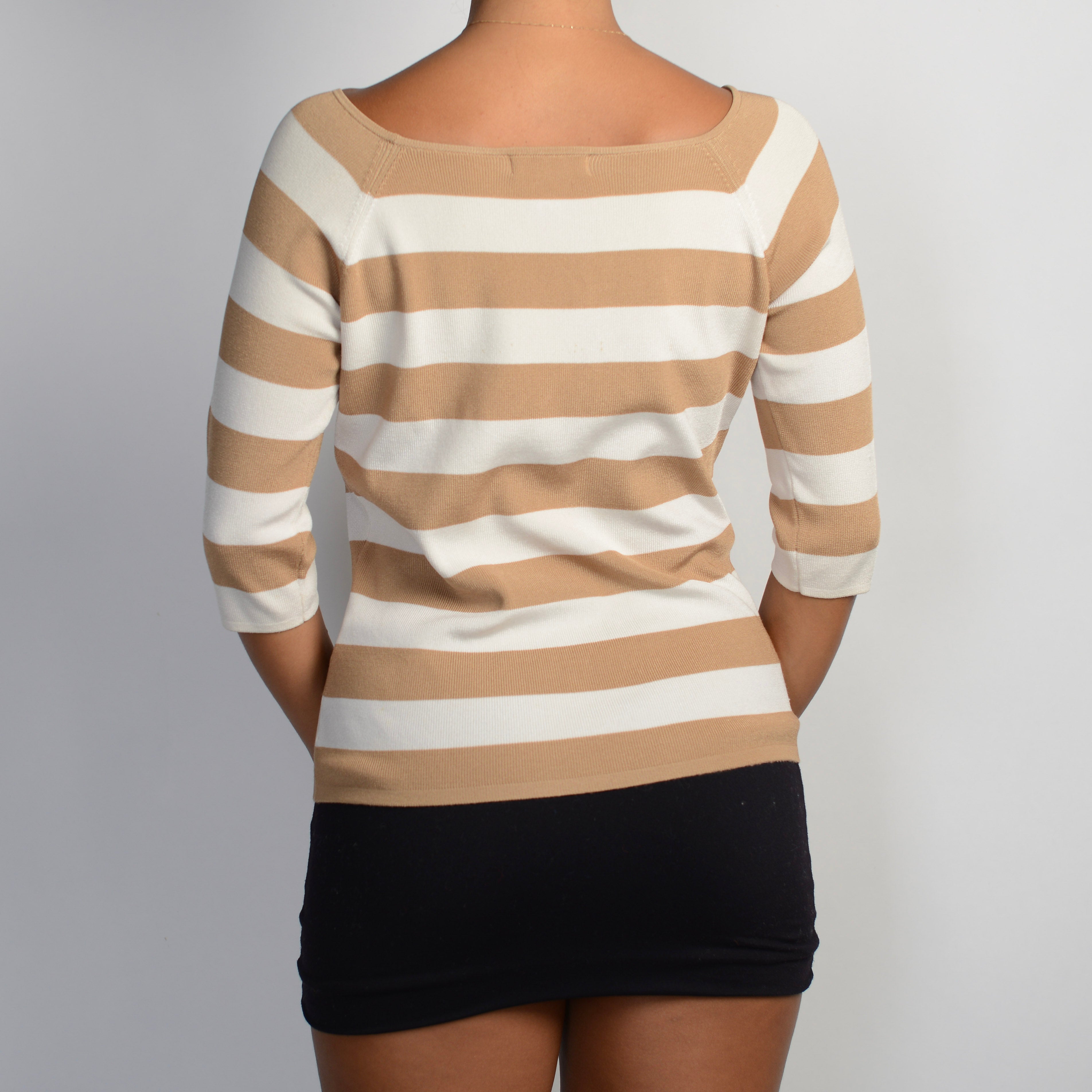 3/4 SLEEVE STRIPE TOP