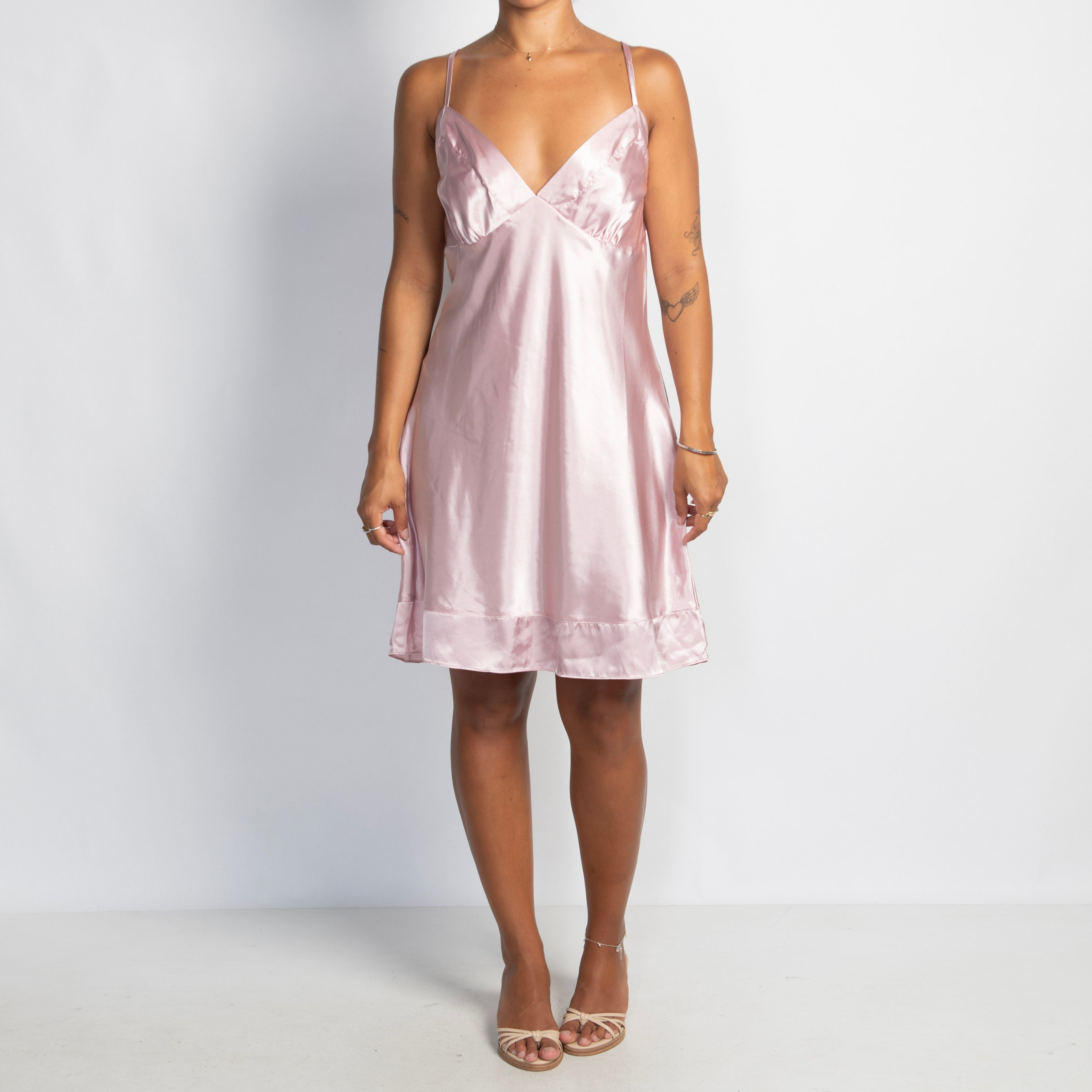 PALE PINK SATIN CHEMISE