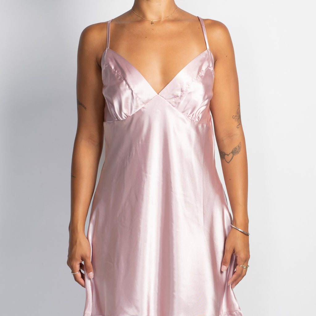 PALE PINK SATIN CHEMISE