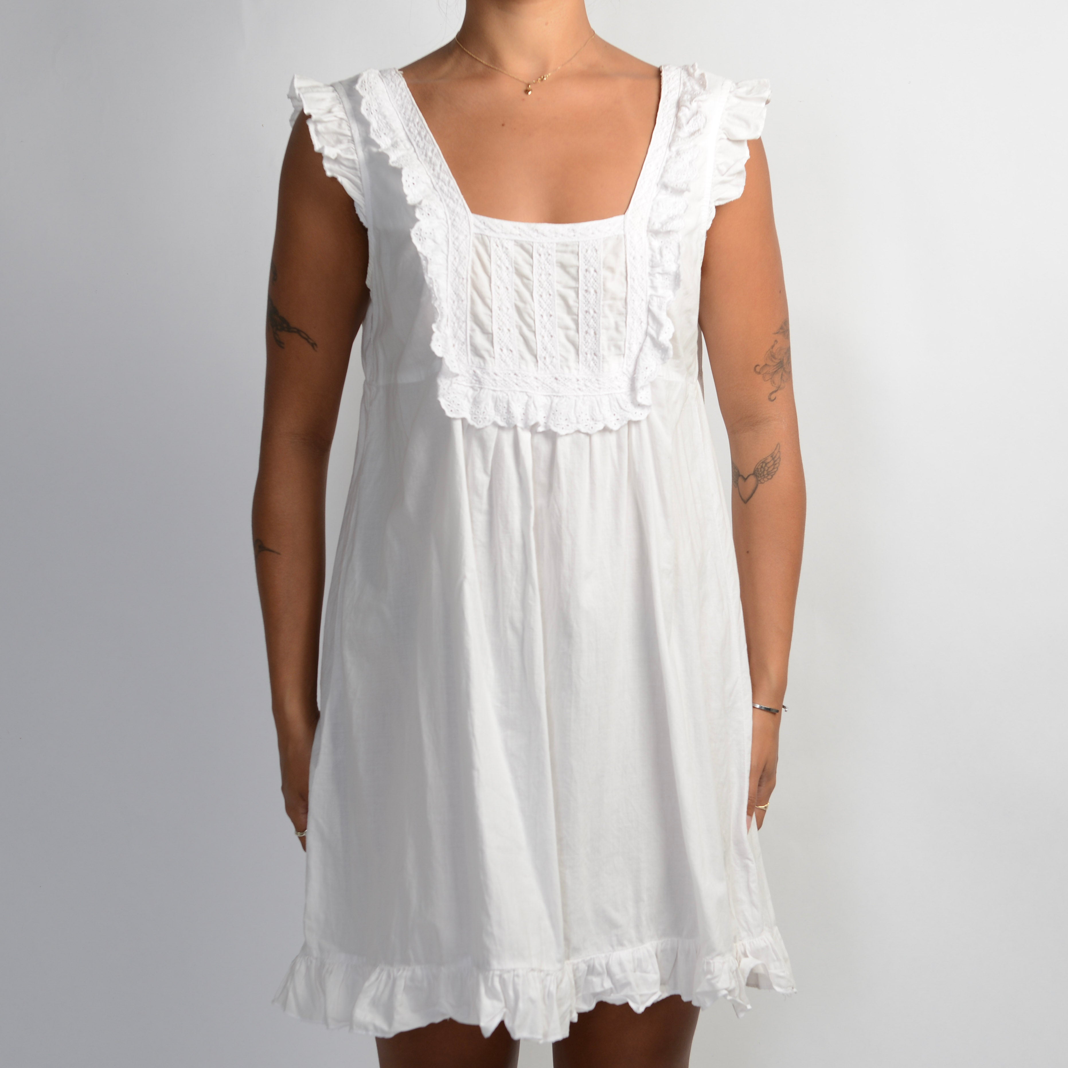WHITE PRARIE MINI DRESS