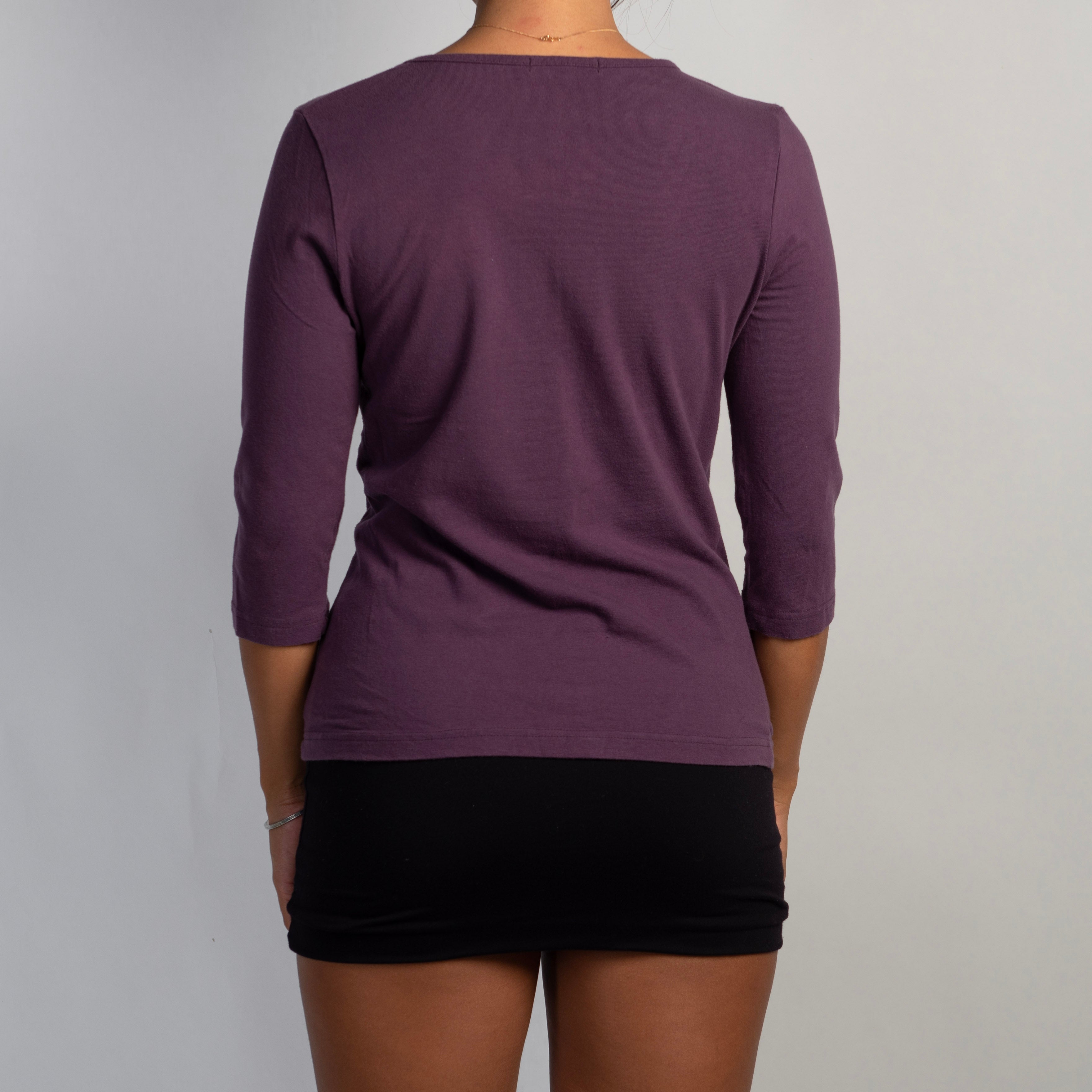 PURPLE 3/4 SLEEVE TOP