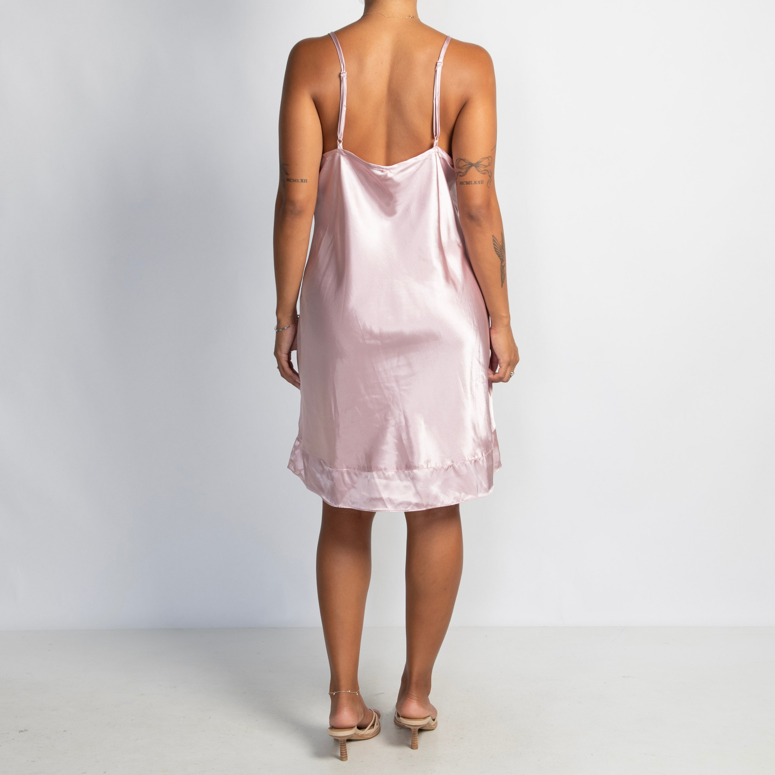 PALE PINK SATIN CHEMISE
