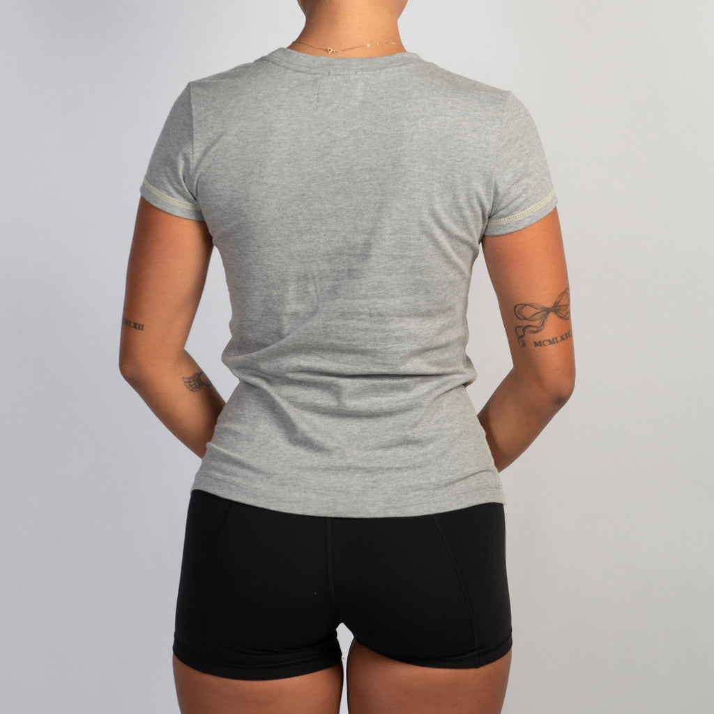 GREY SLIM FIT TEE