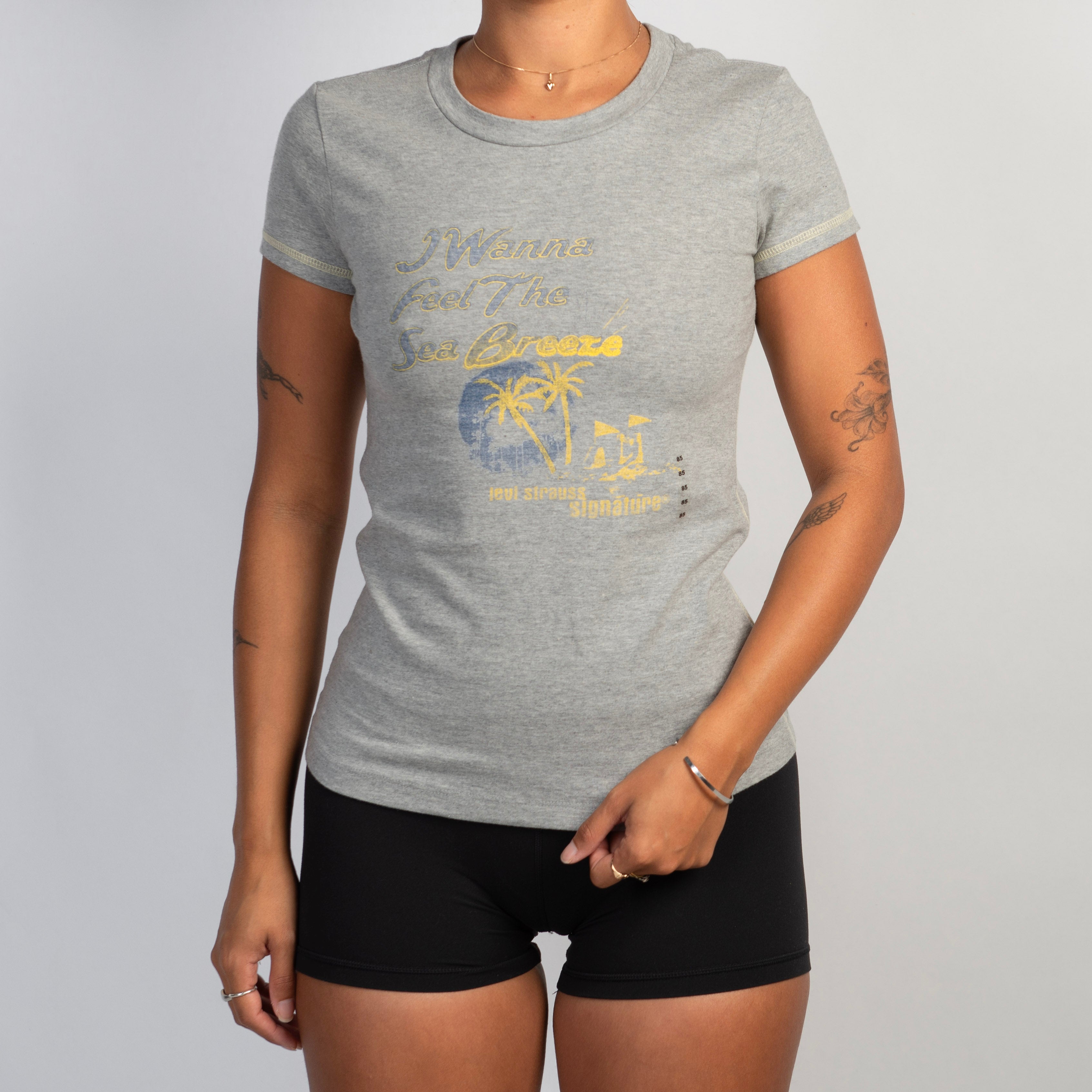 GREY SLIM FIT TEE