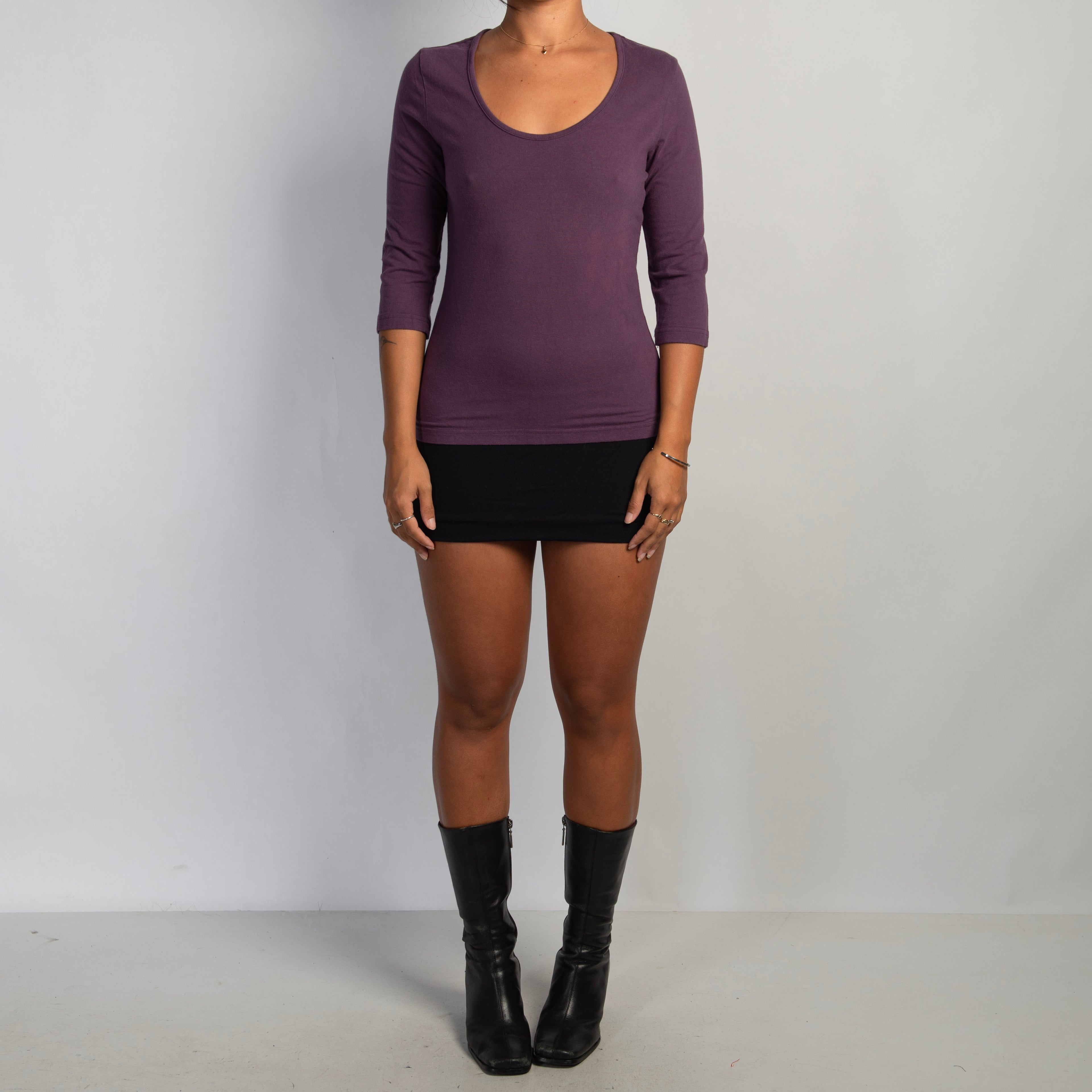 PURPLE 3/4 SLEEVE TOP