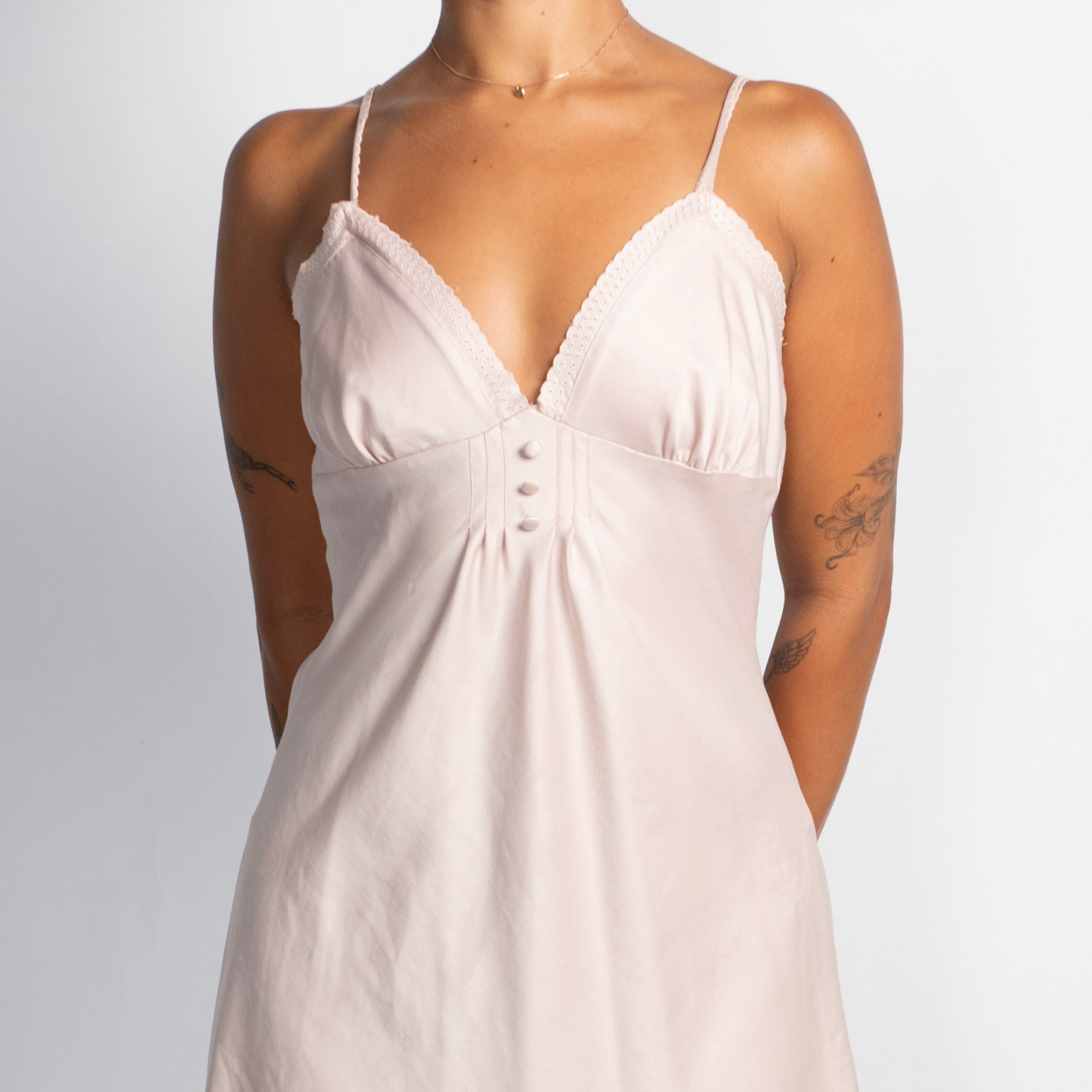 PALE PINK SATIN CHEMISE