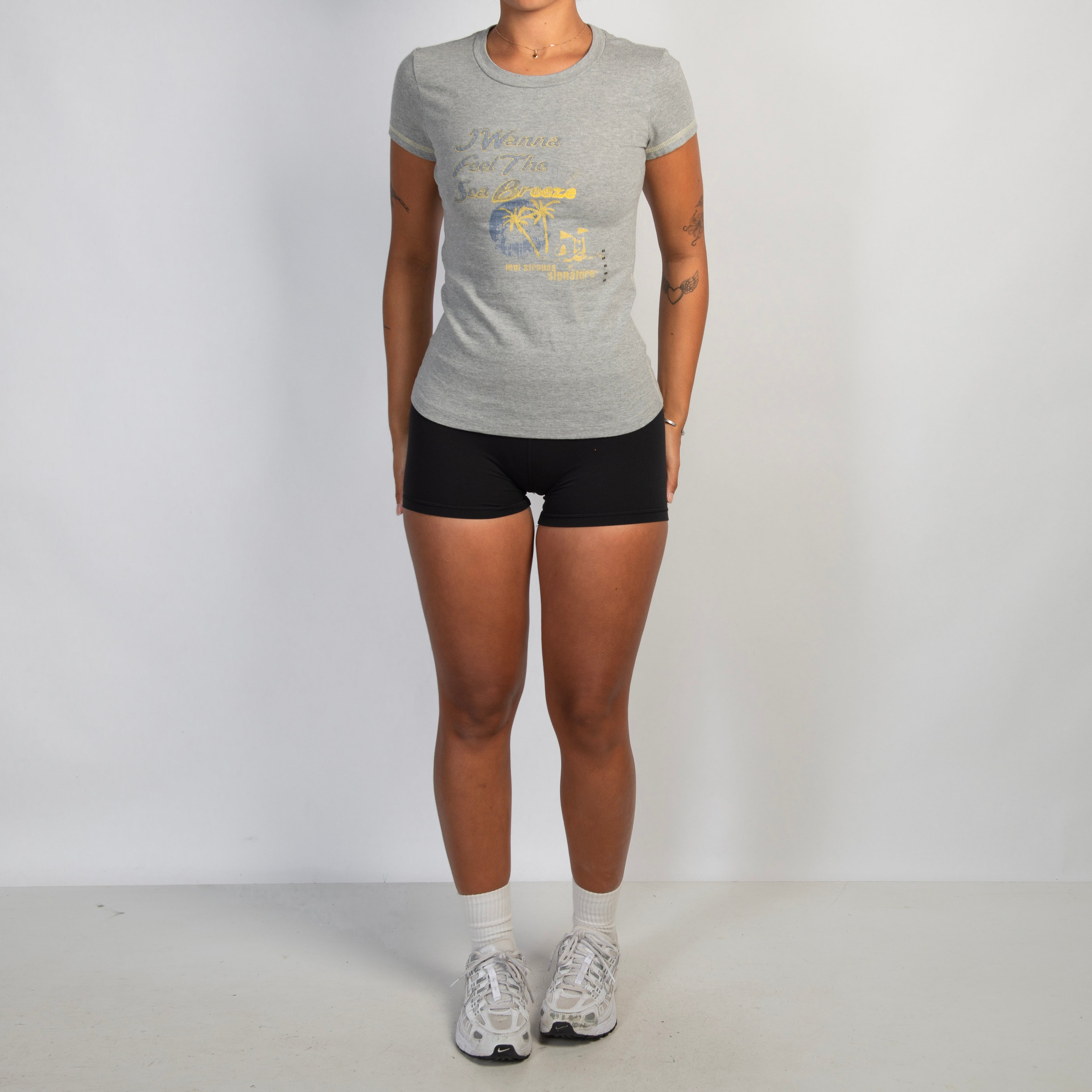 GREY SLIM FIT TEE