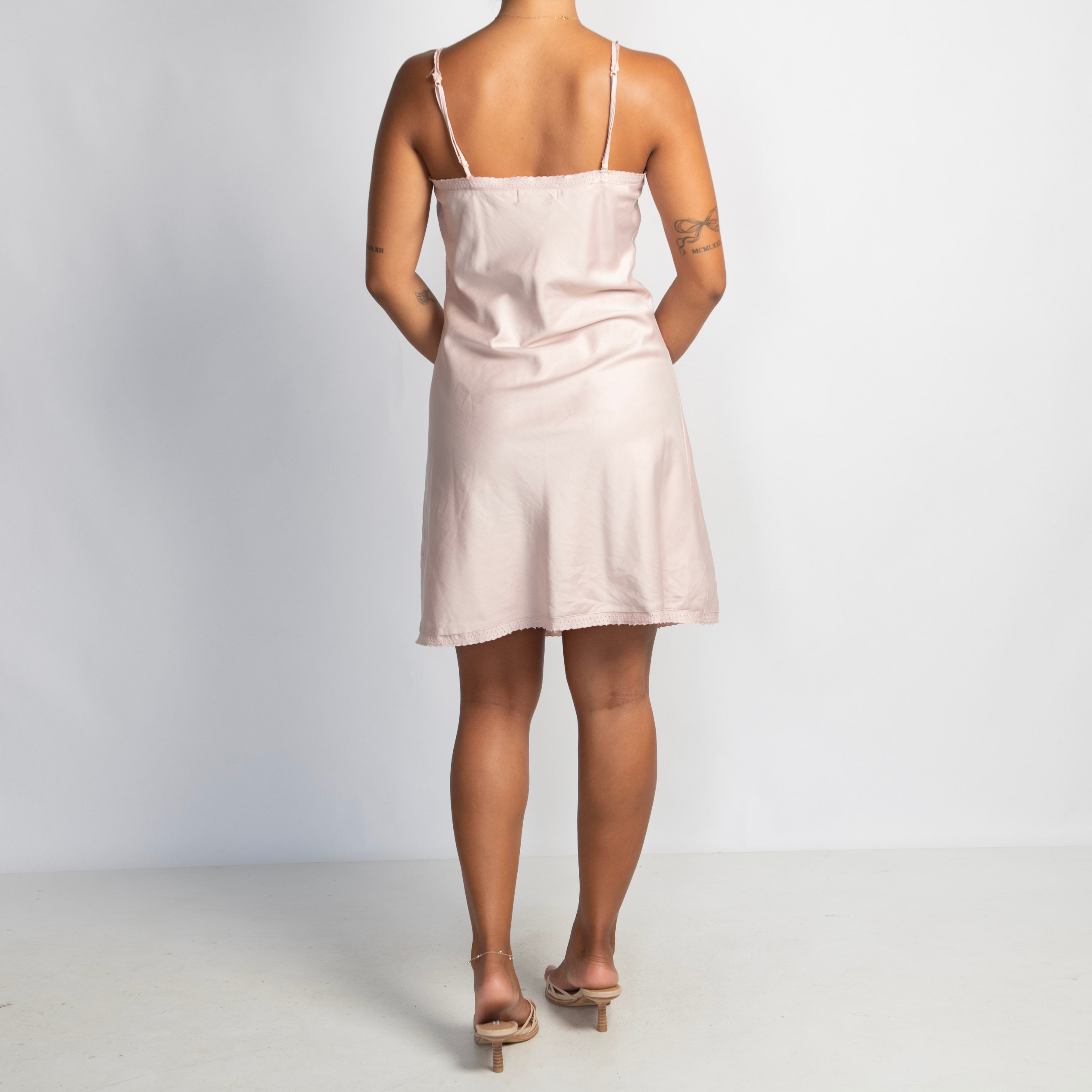 PALE PINK SATIN CHEMISE