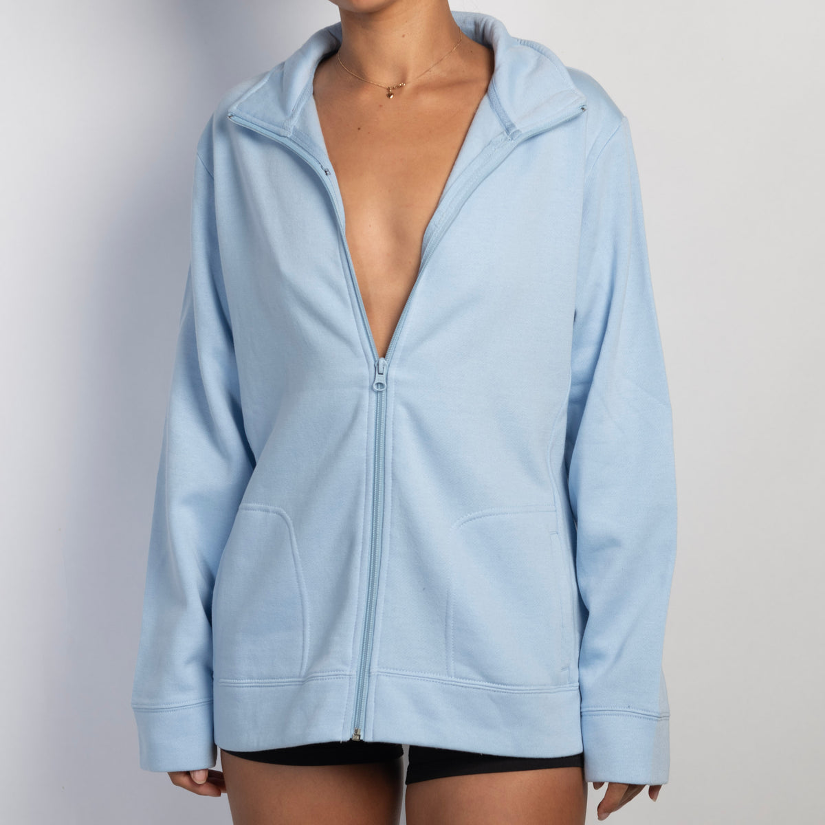 BABY BLUE COTTON JACKET