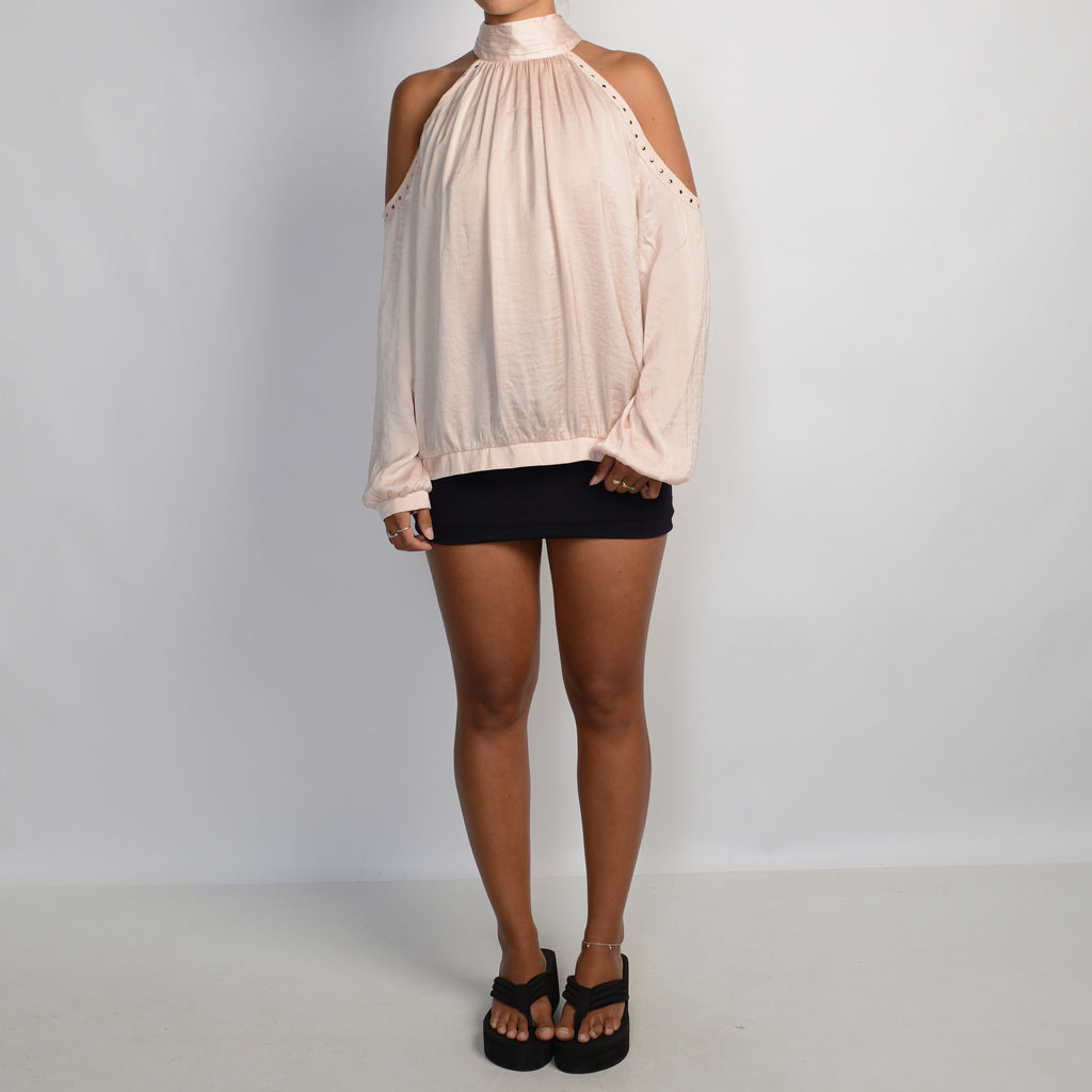 PINK COLD SHOULDER TOP