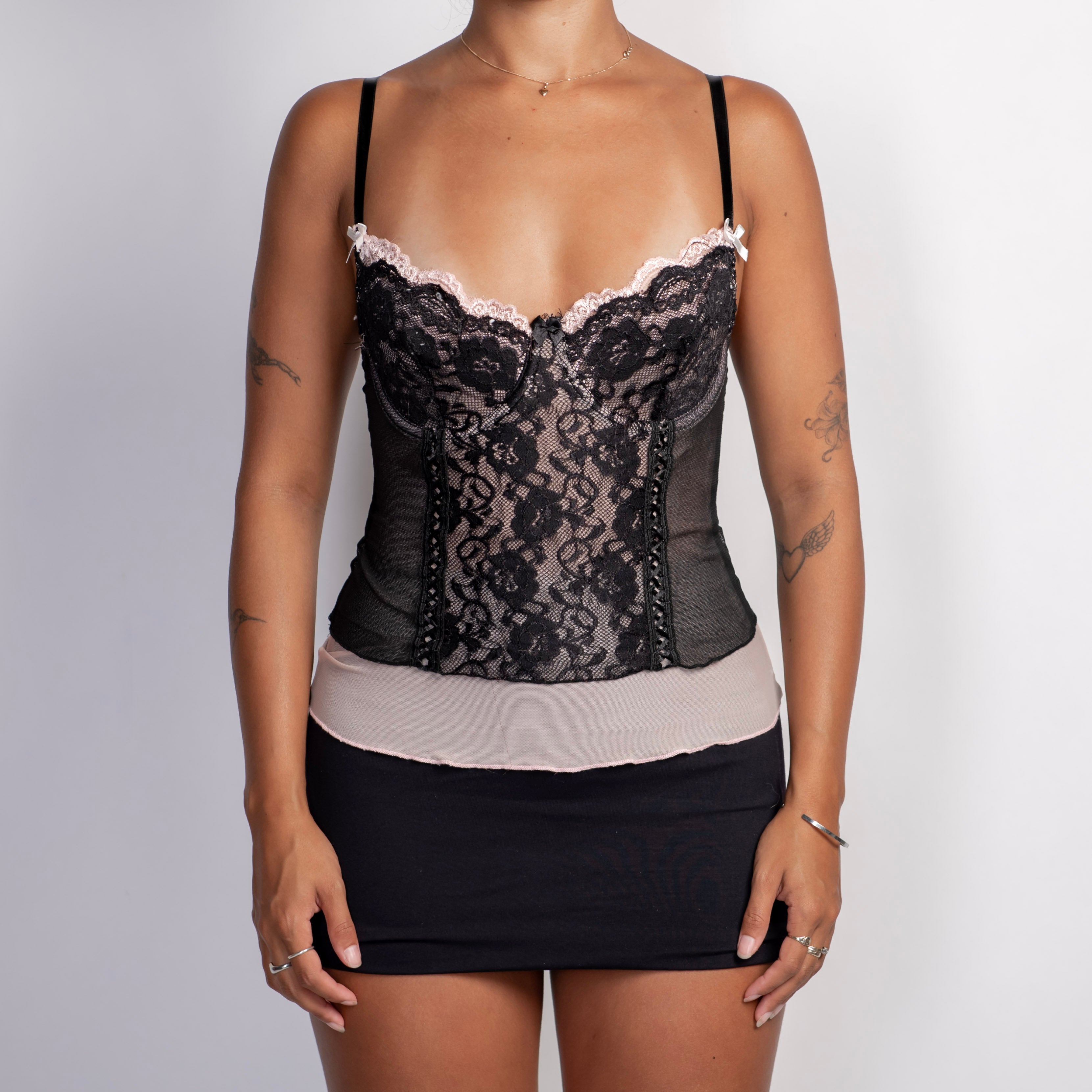 LAYERED LACE BUSTIER