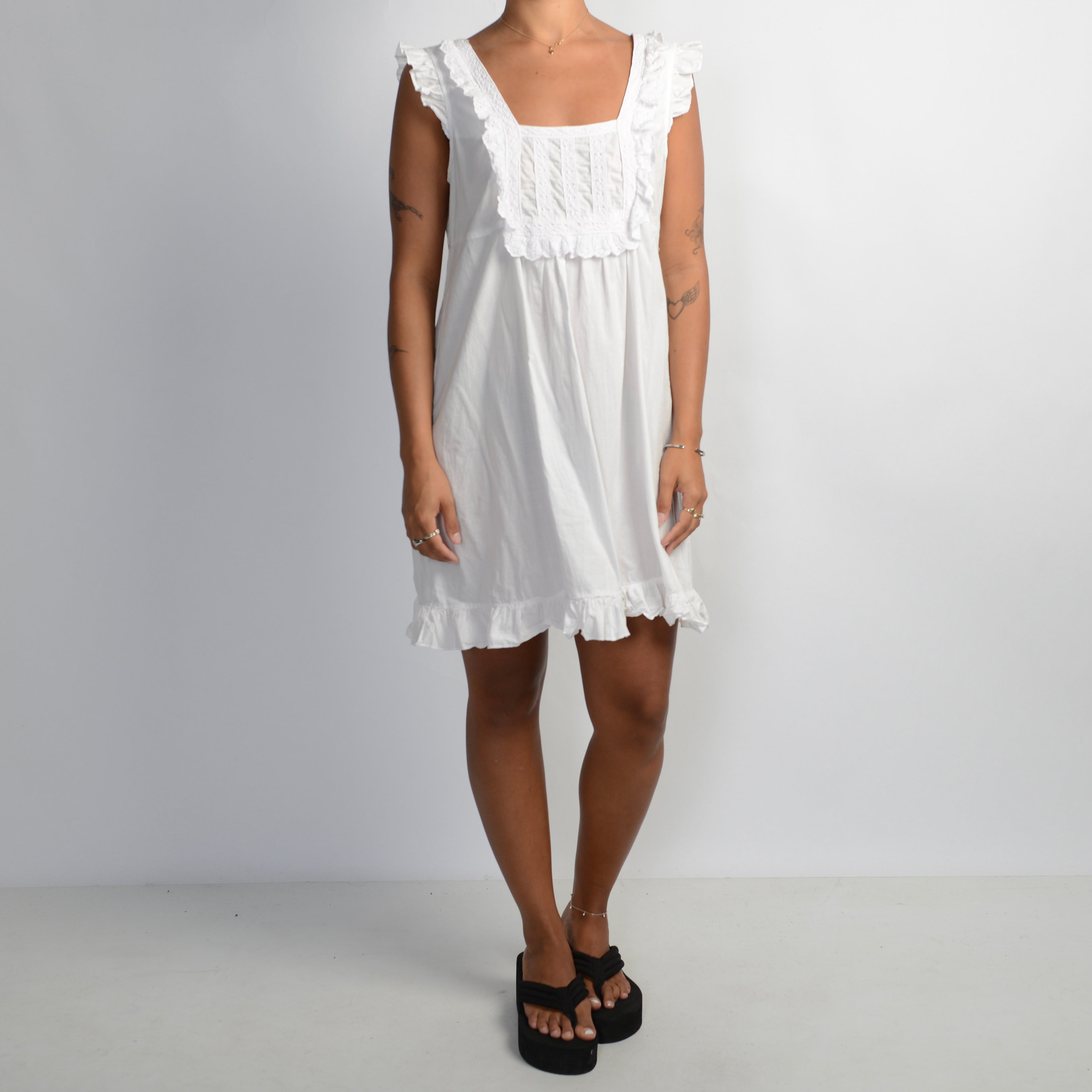 WHITE PRARIE MINI DRESS