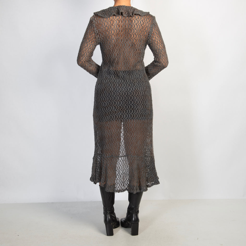 LONGLINE OPEN KNIT CARDIGAN