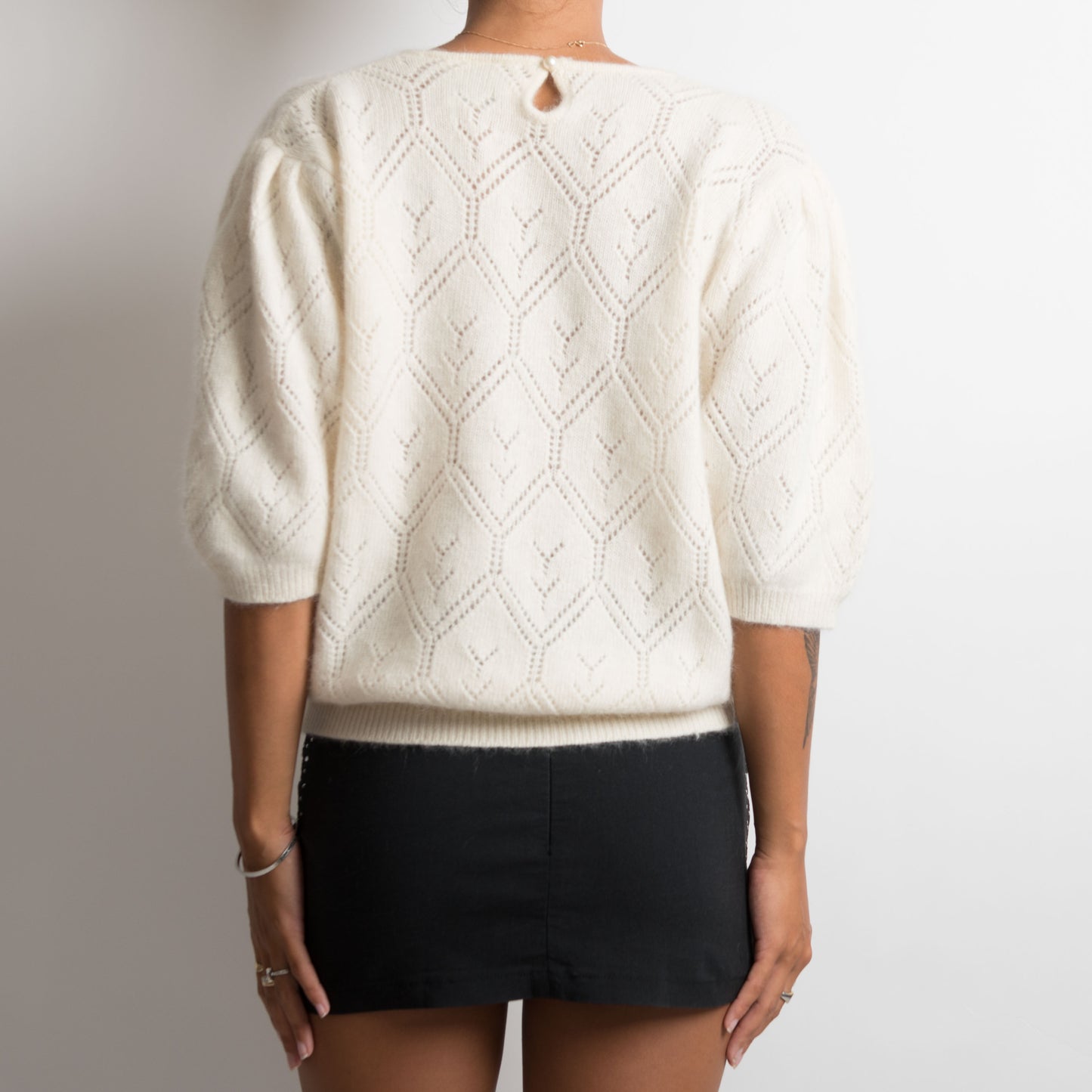 CREAM POINTELLE KNIT