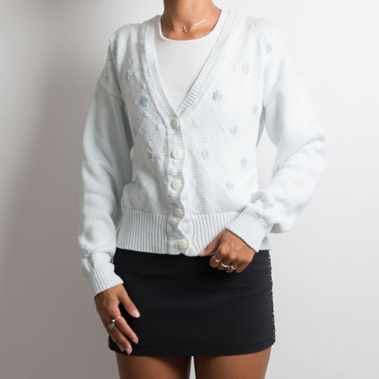 FLORAL KNIT CARDIGAN