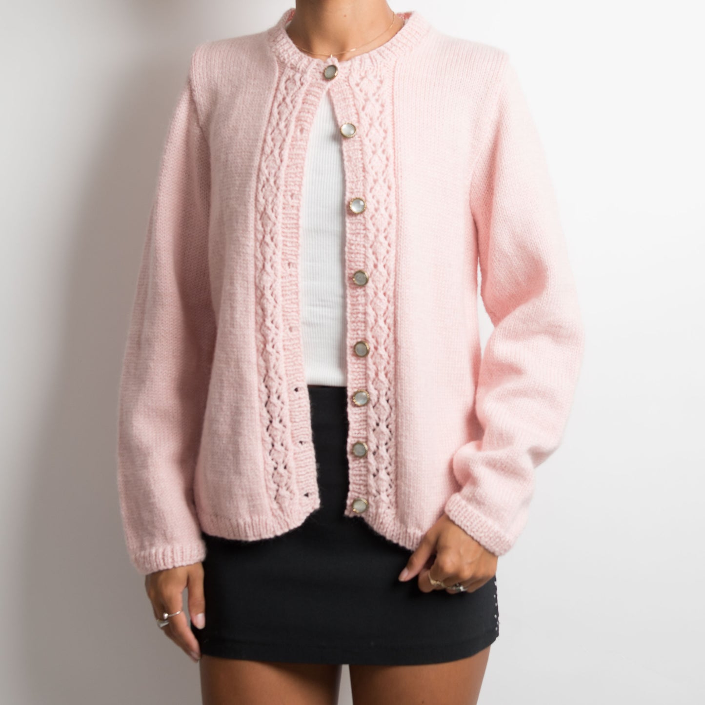 PINK KNIT CARDIGAN