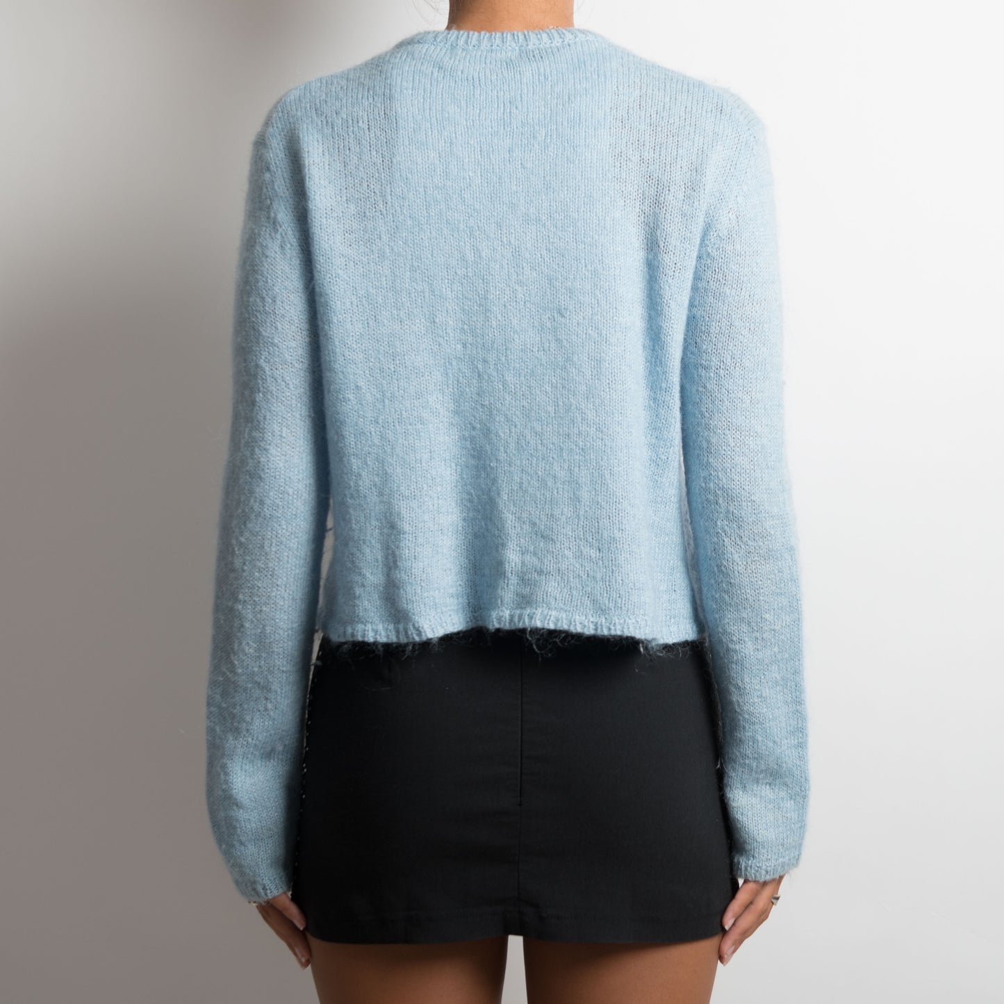 BLUE WOOL CARDIGAN