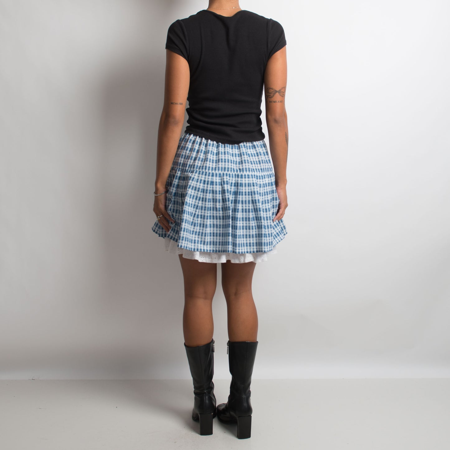 GINGHAM MINI SKIRT