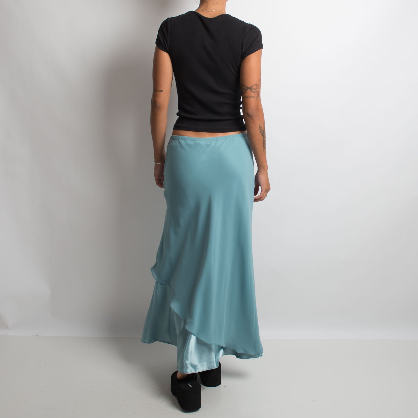 TEAL LONGLINE SKIRT