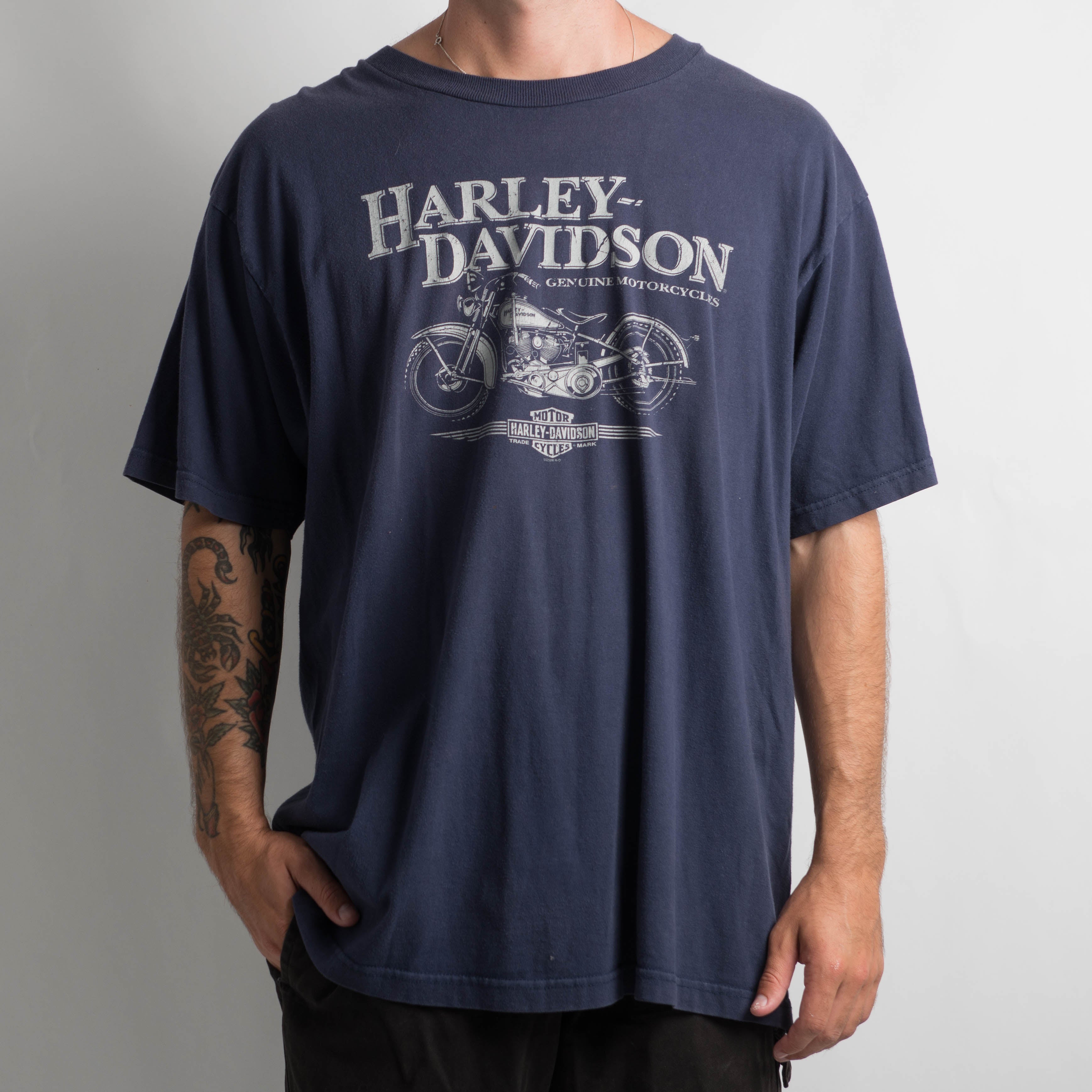 NAVY HARLEY DAVIDSON TSHIR