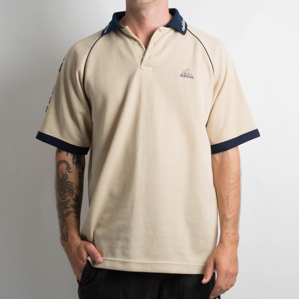 BEIGE ADIDAS POLO SHIRT