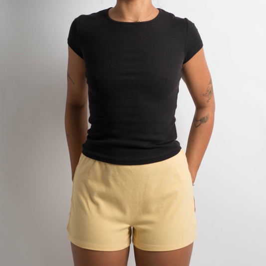 YELLOW MINI SHORTS